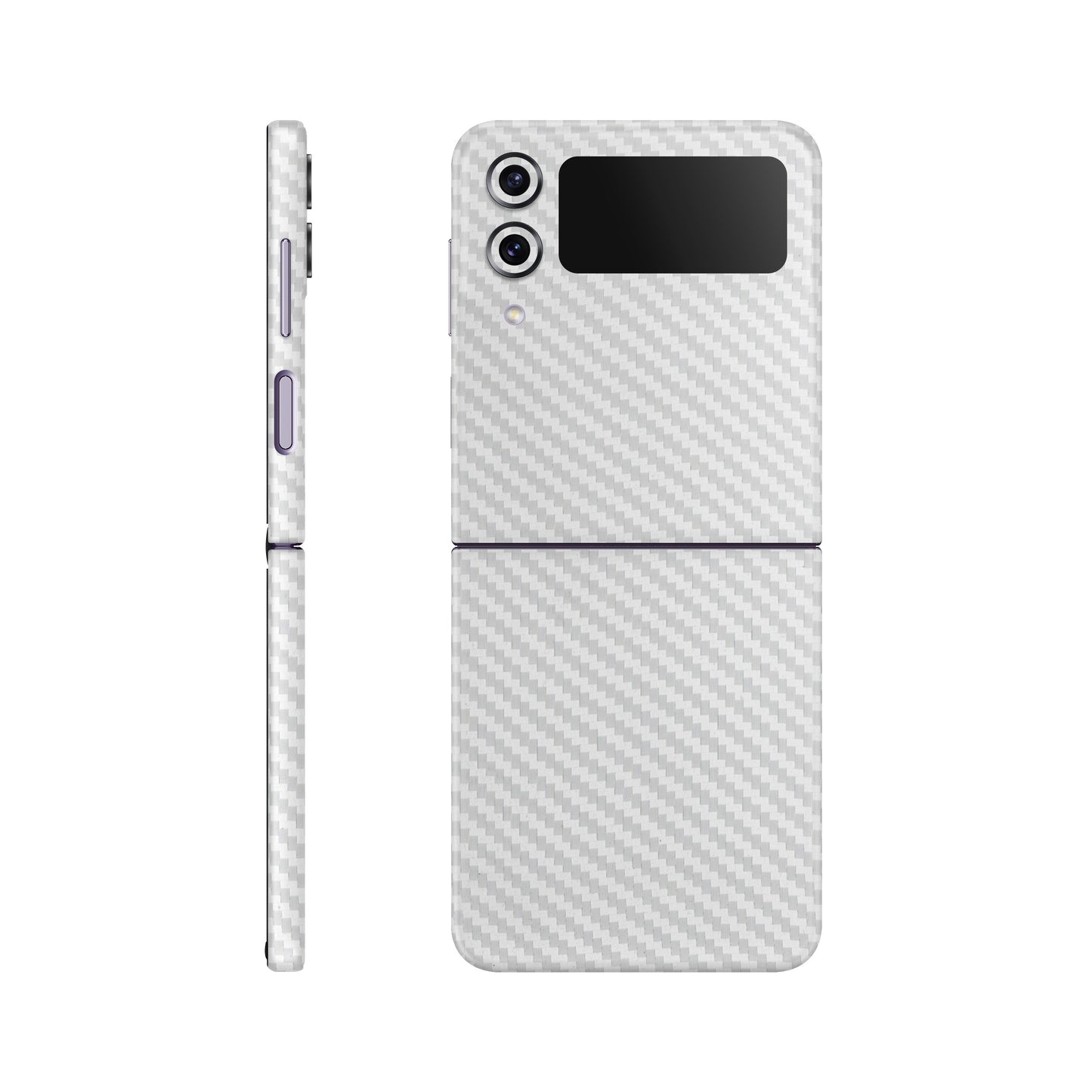 Skin Samsung Galaxy Z Flip 4, Carbon 3D White