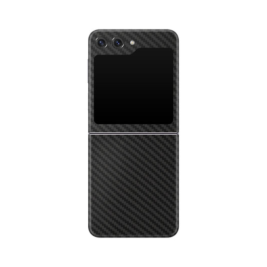 Folie de protectie Samsung Galaxy Z Flip 5, eSkins Elegans, Skin Carbon Negru