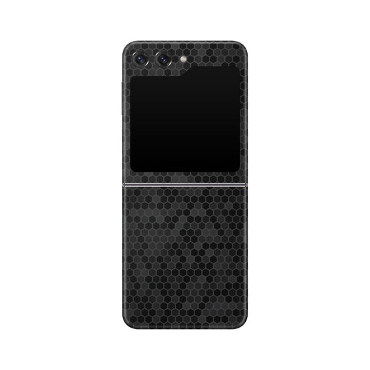 Folie de protectie Samsung Galaxy Z Flip 5, eSkins Elegans, Skin Honeycomb Negru
