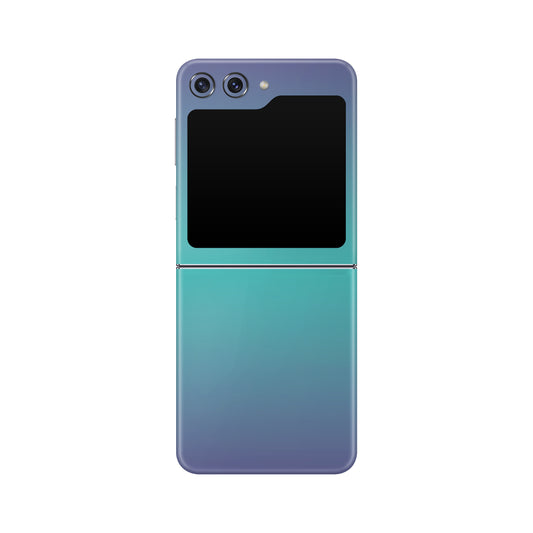 Folie de protectie Samsung Galaxy Z Flip 5, eSkins Unique, Skin Cameleon Turcoaz-Lavanda