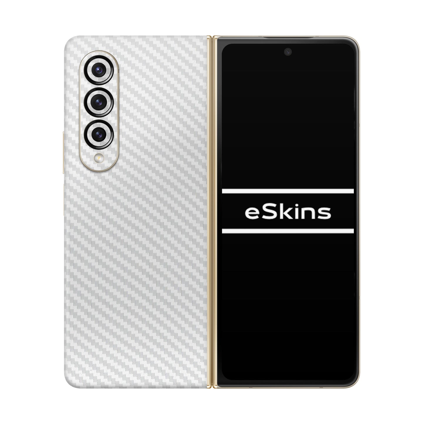 Skin Samsung Galaxy Z Fold 3, Carbon 3D White