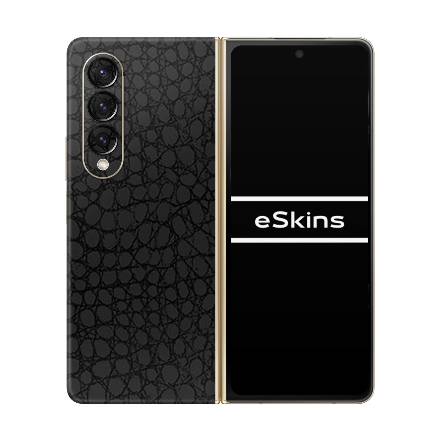 Skin Samsung Galaxy Z Fold 3, Croco 3D Black