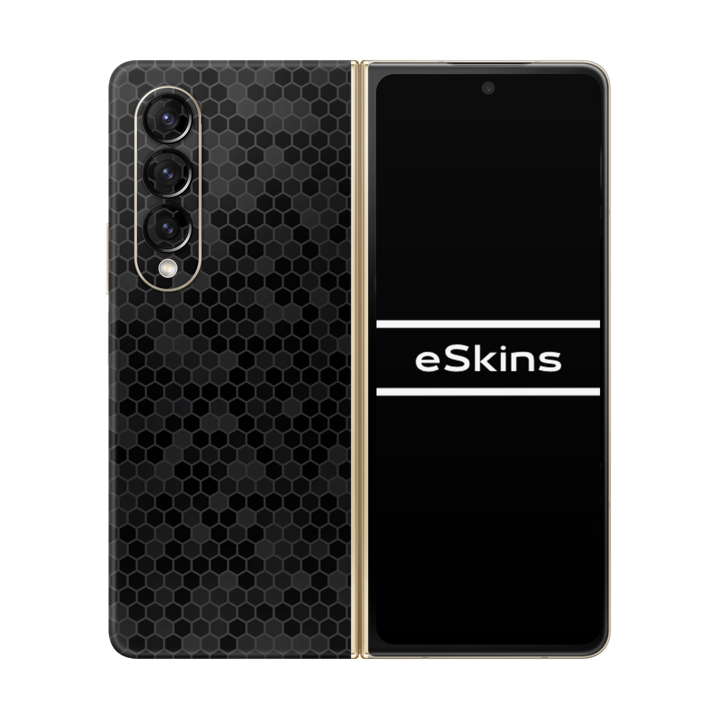 Skin Samsung Galaxy Z Fold 3, Honeycomb 3D Black