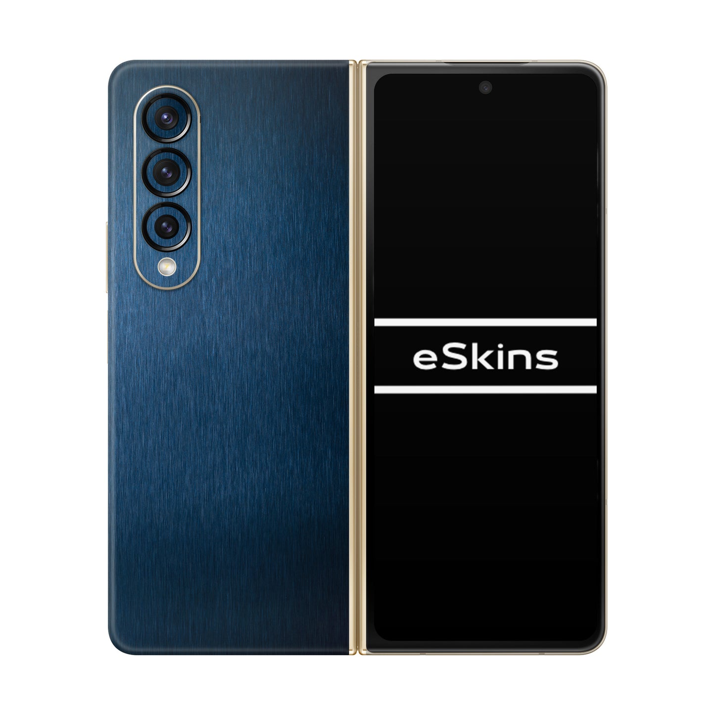 Skin Samsung Galaxy Z Fold 3, Metallic 3D Blue