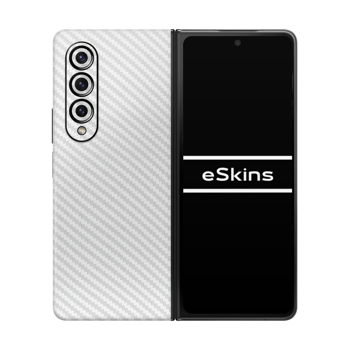 Skin Samsung Galaxy Z Fold 4, Carbon 3D White