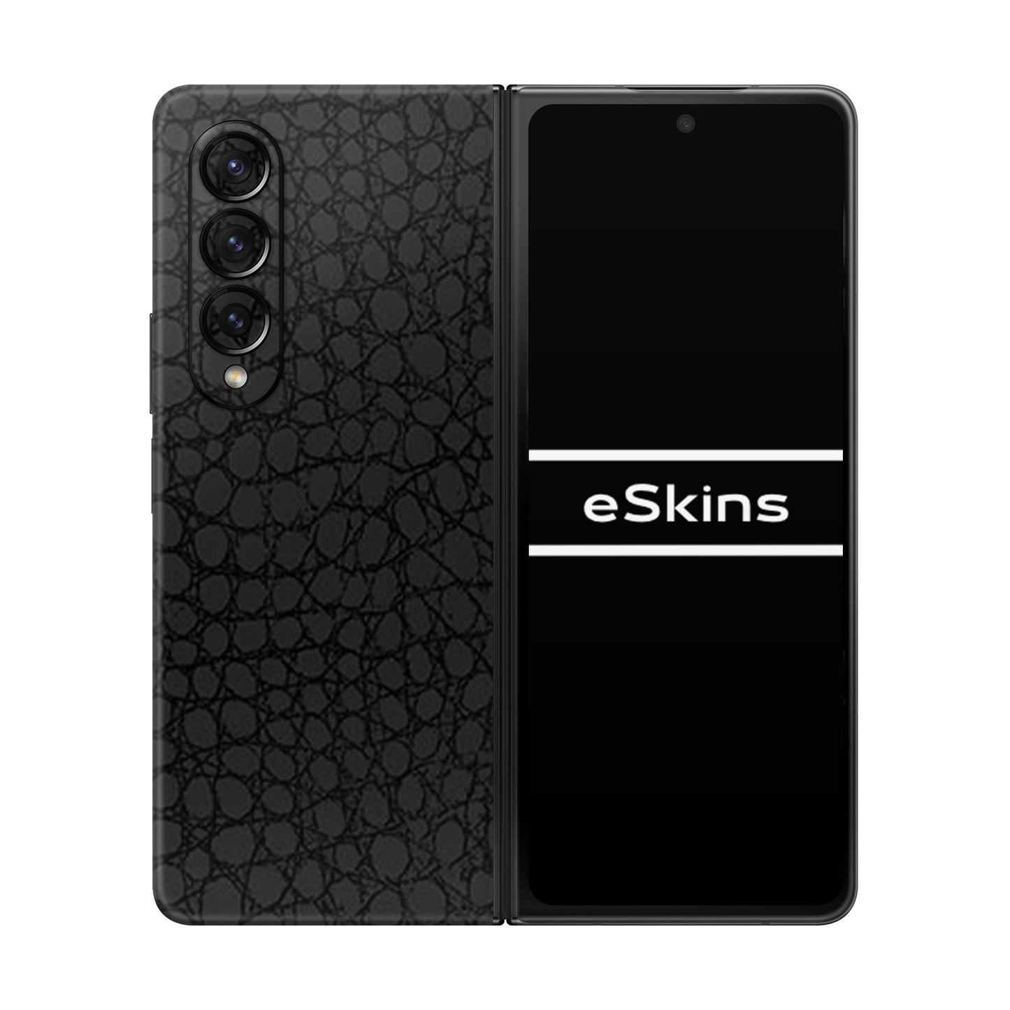 Skin Samsung Galaxy Z Fold 4, Croco 3D Black