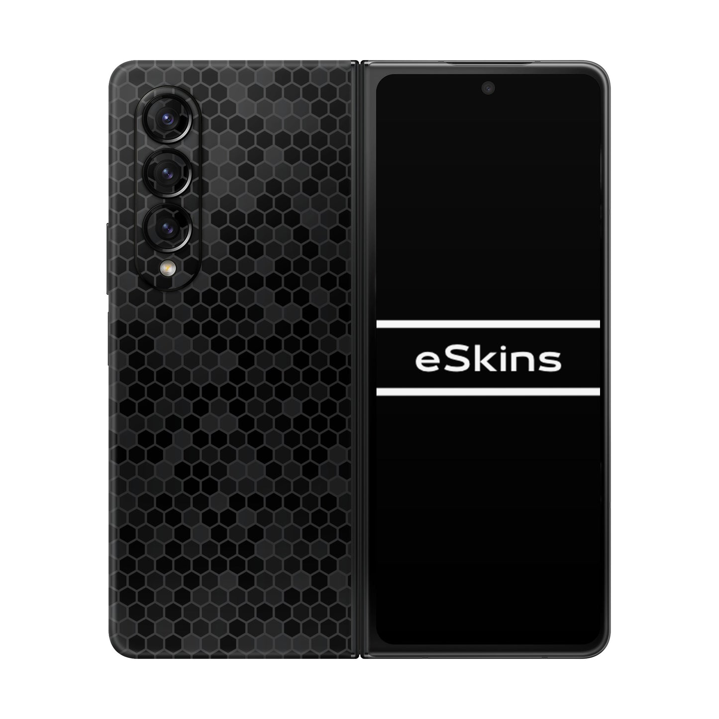Skin Samsung Galaxy Z Fold 4, Honeycomb 3D Black