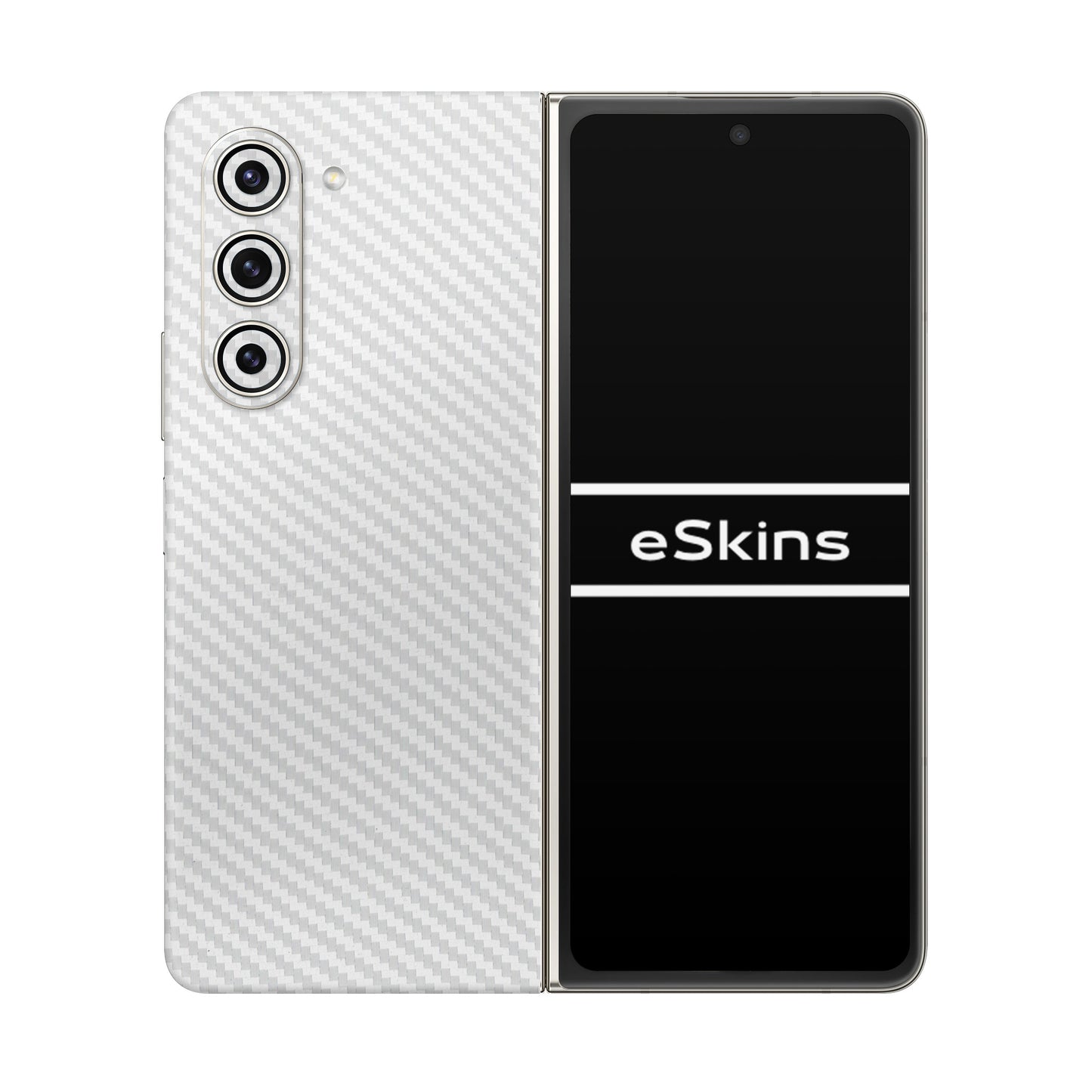 Skin Samsung Galaxy Z Fold 5, Carbon 3D White