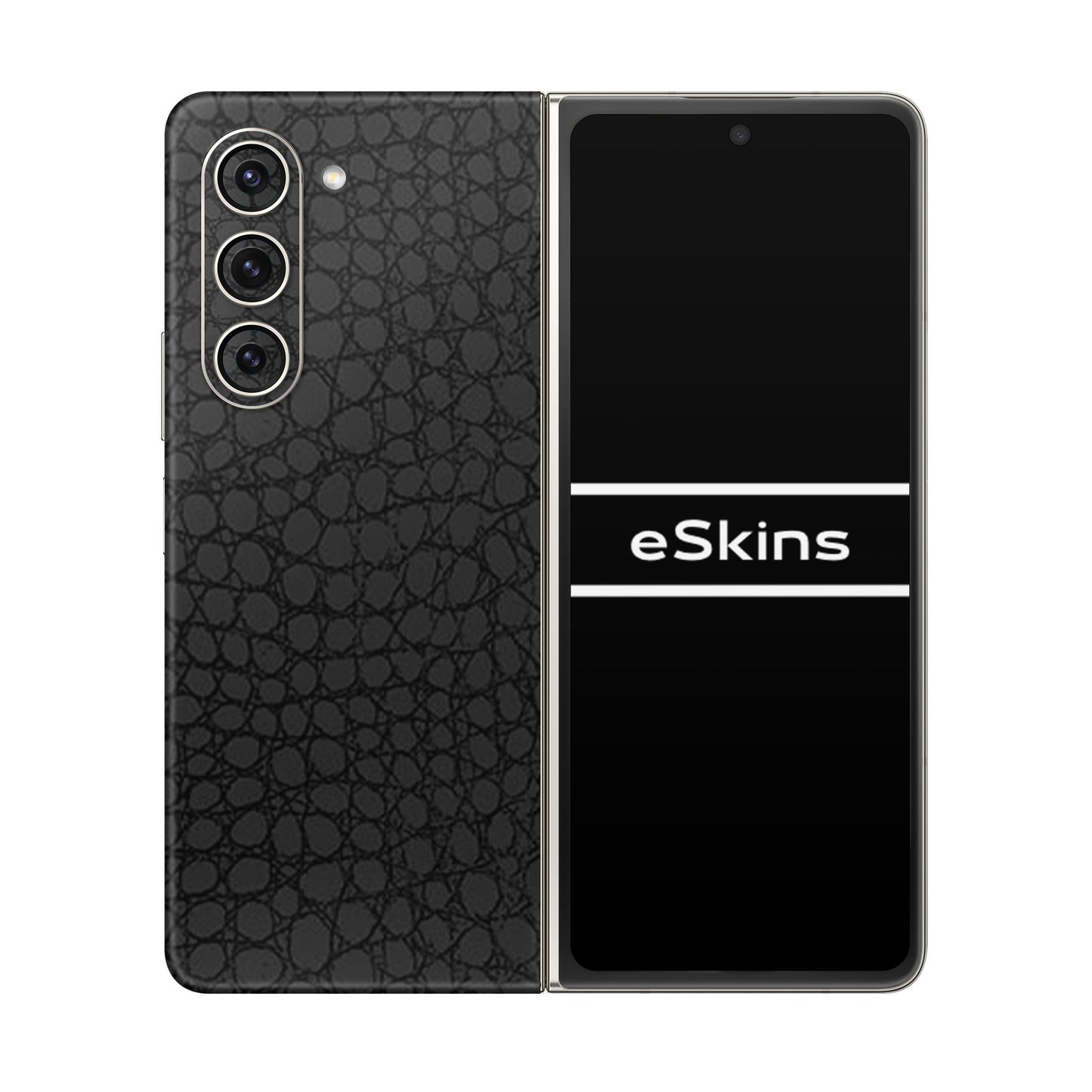Skin Samsung Galaxy Z Fold 5, Croco 3D Black