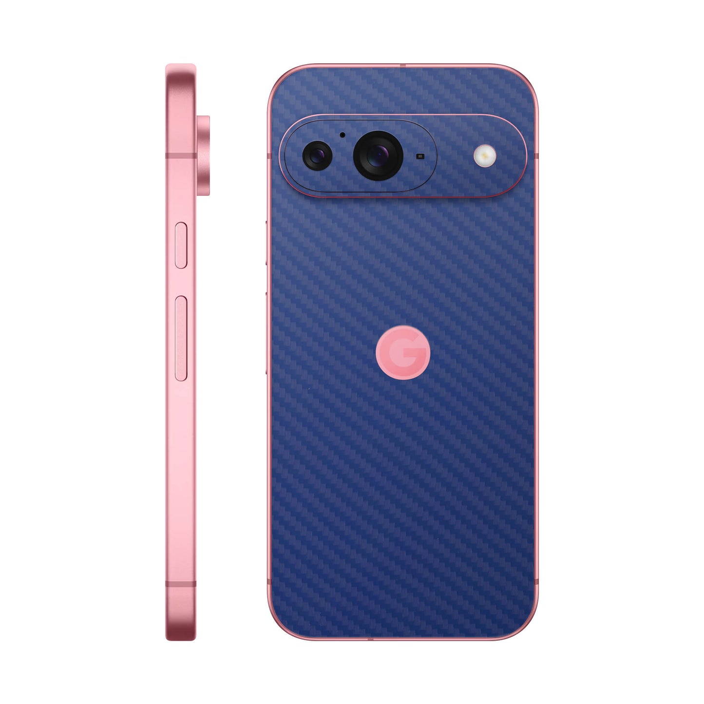 Folie de protectie Google Pixel 9, eSkins Elegans, Skin Carbon Albastru