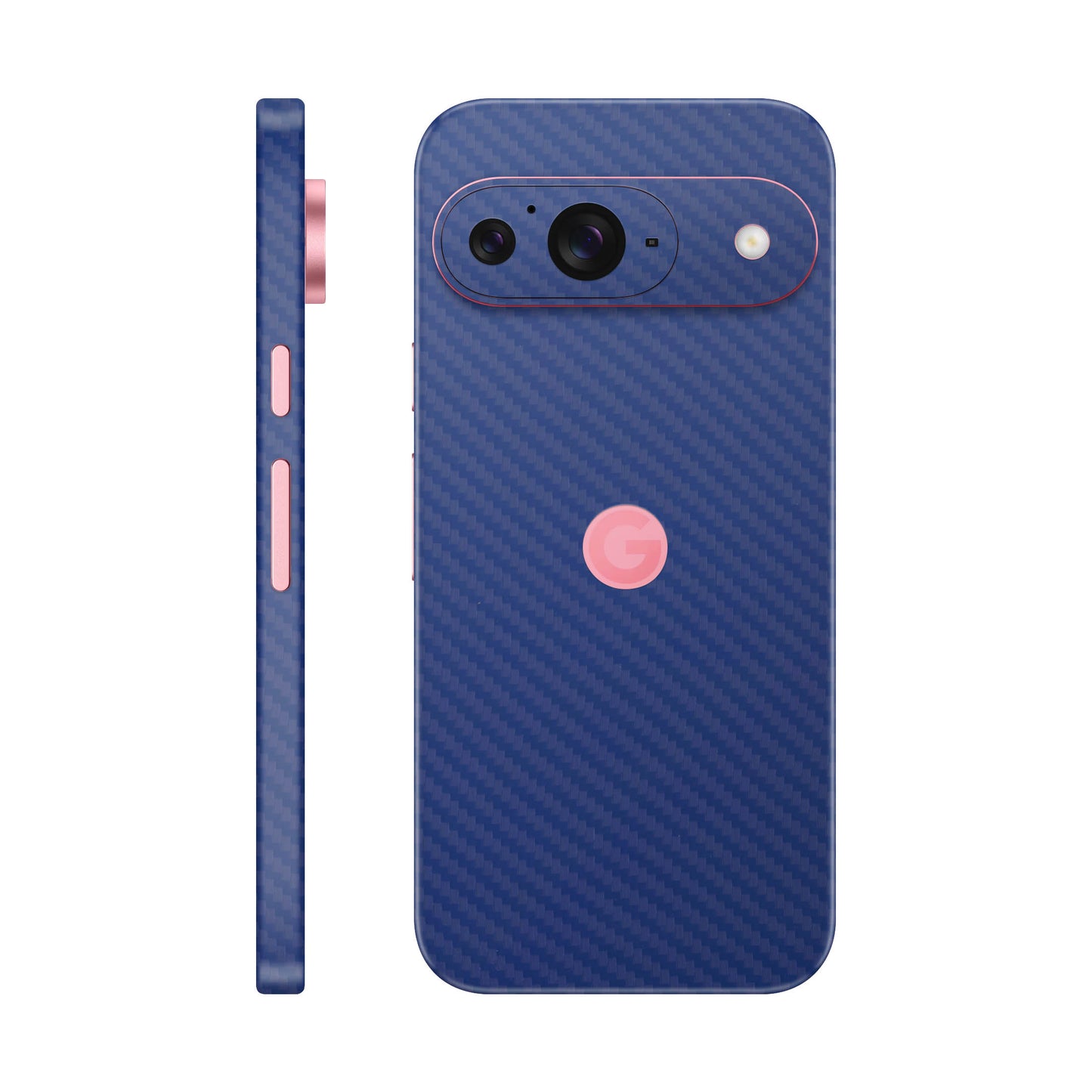 Folie de protectie Google Pixel 9, eSkins Elegans, Skin Carbon Albastru