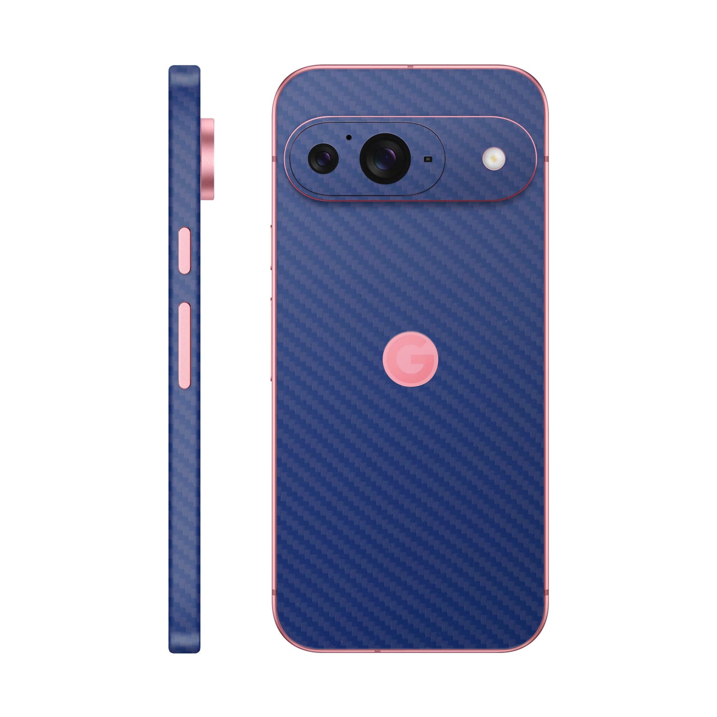 Folie de protectie Google Pixel 9, eSkins Elegans, Skin Carbon Albastru