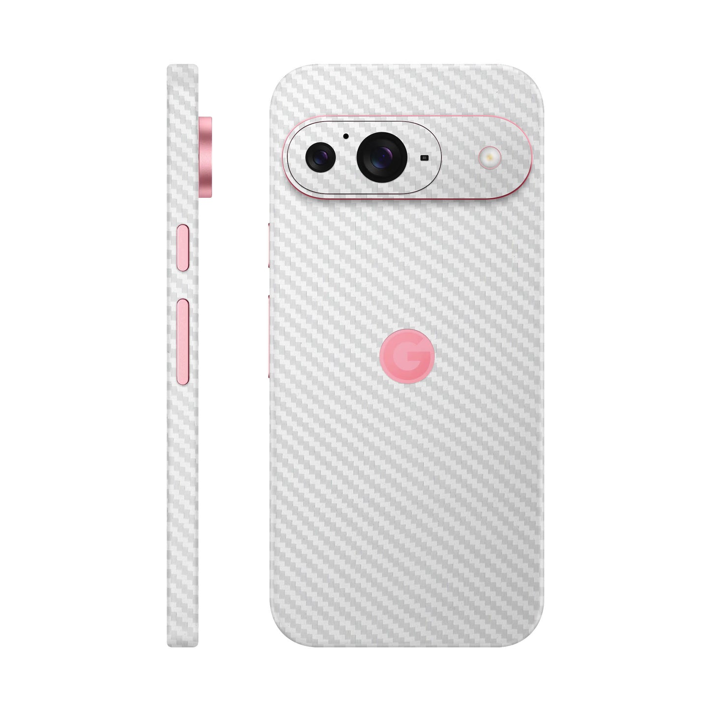 Folie de protectie Google Pixel 9, eSkins Elegans, Skin Carbon Alb