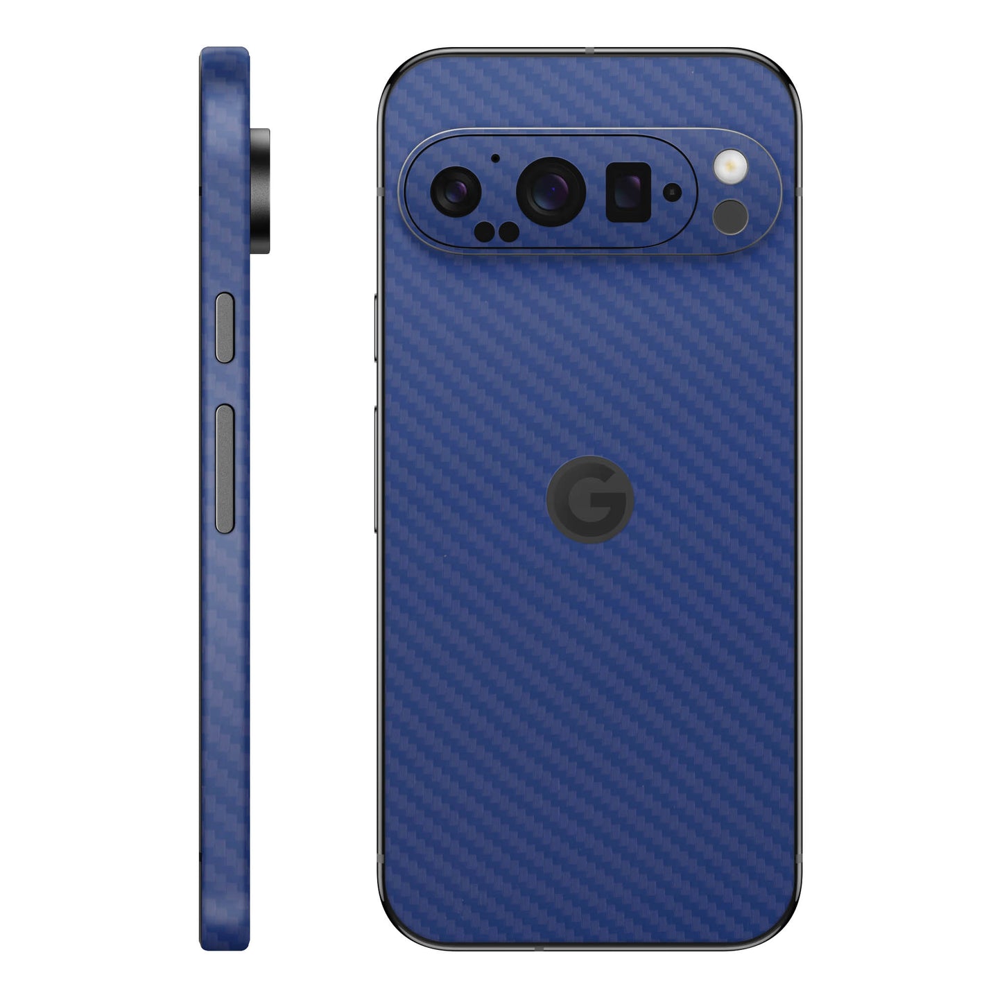 Folie de protectie Google Pixel 9 Pro XL, eSkins Elegans, Skin Carbon Albastru