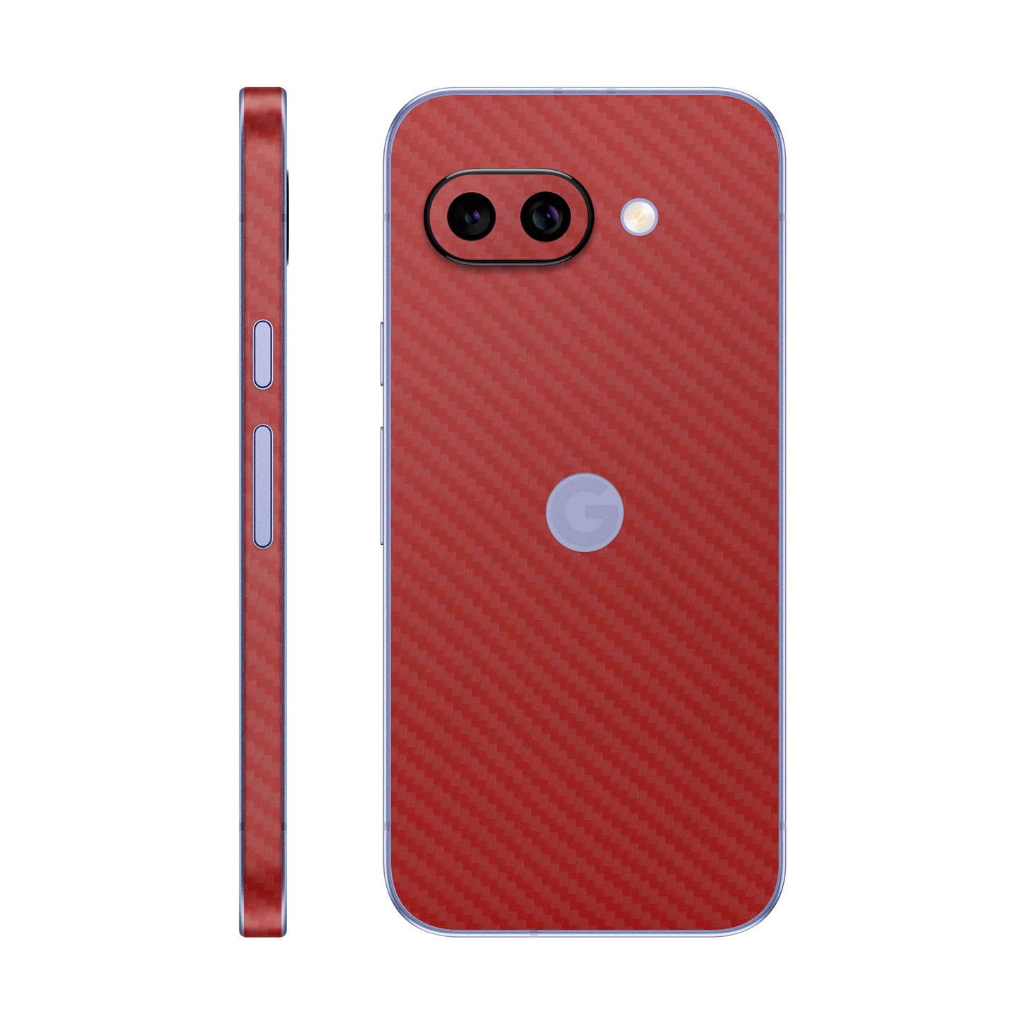 Folie de protectie Google Pixel 9a, eSkins Elegans, Skin Carbon Rosu