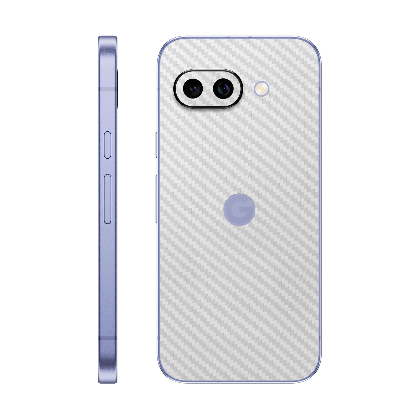 Folie de protectie Google Pixel 9a, eSkins Elegans, Skin Carbon Alb