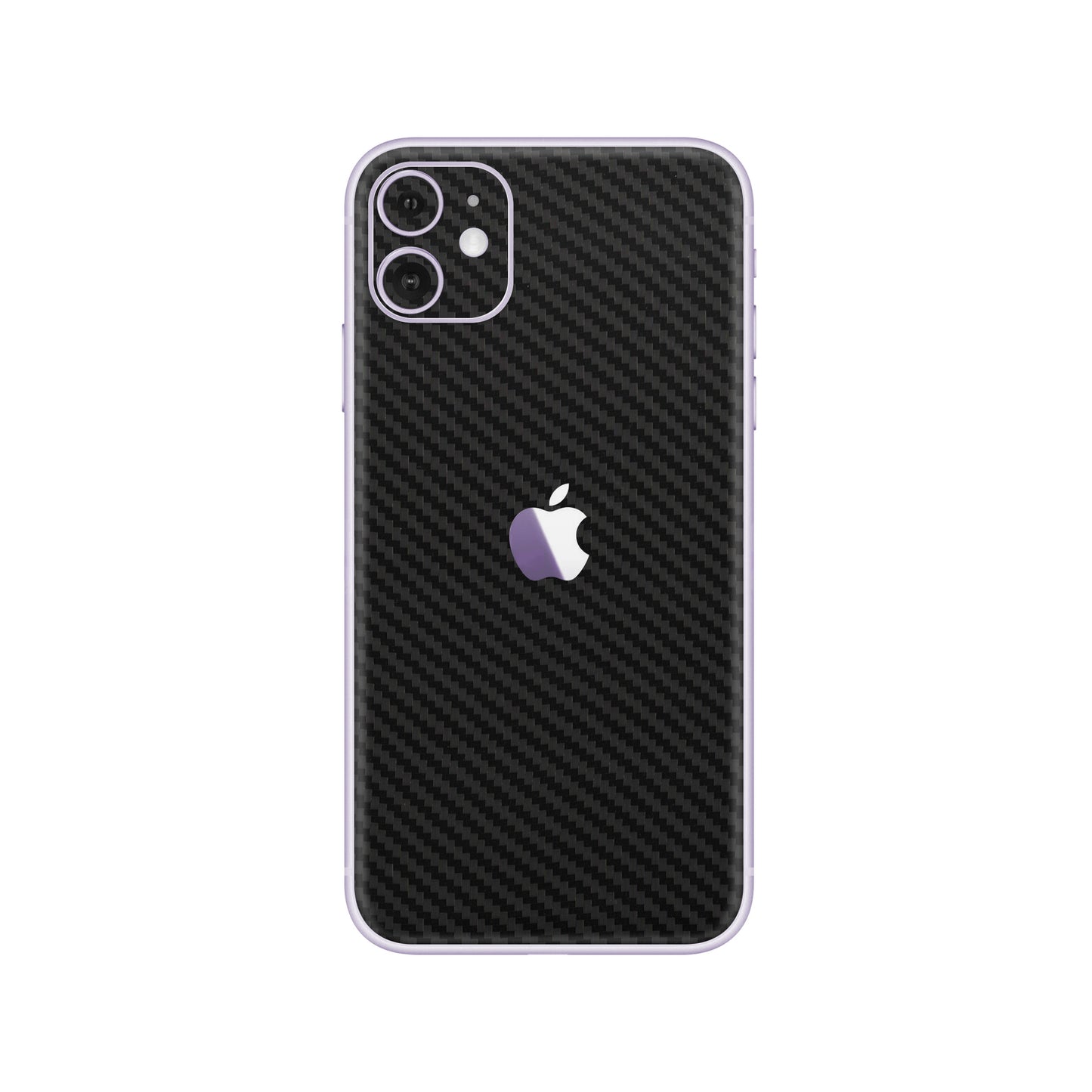 Folie de protectie iPhone 11, eSkins Elegans, Skin Carbon Negru