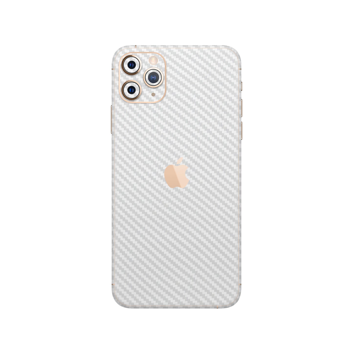 Folie de protectie iPhone 11 Pro, eSkins Elegans, Skin Carbon Alb