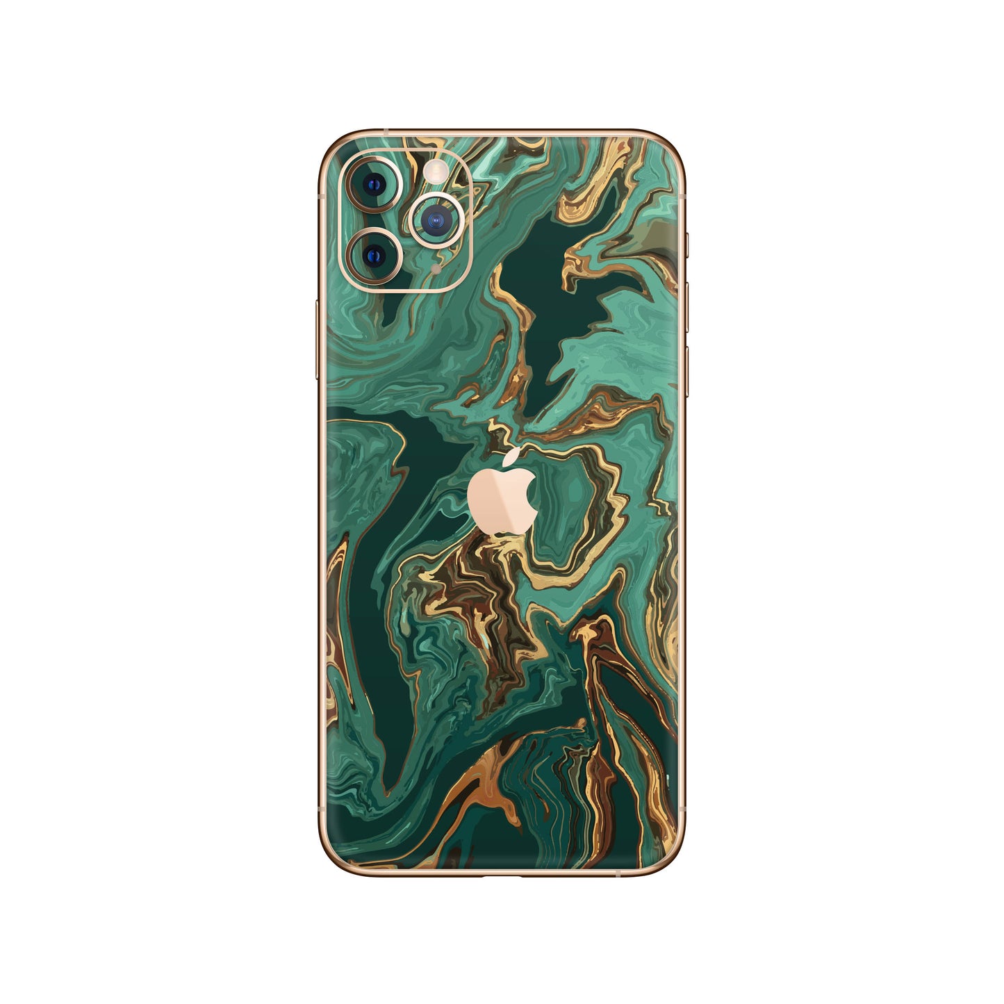 Folie de protectie iPhone 11 Pro, eSkins Signature, Skin Emerald Flow