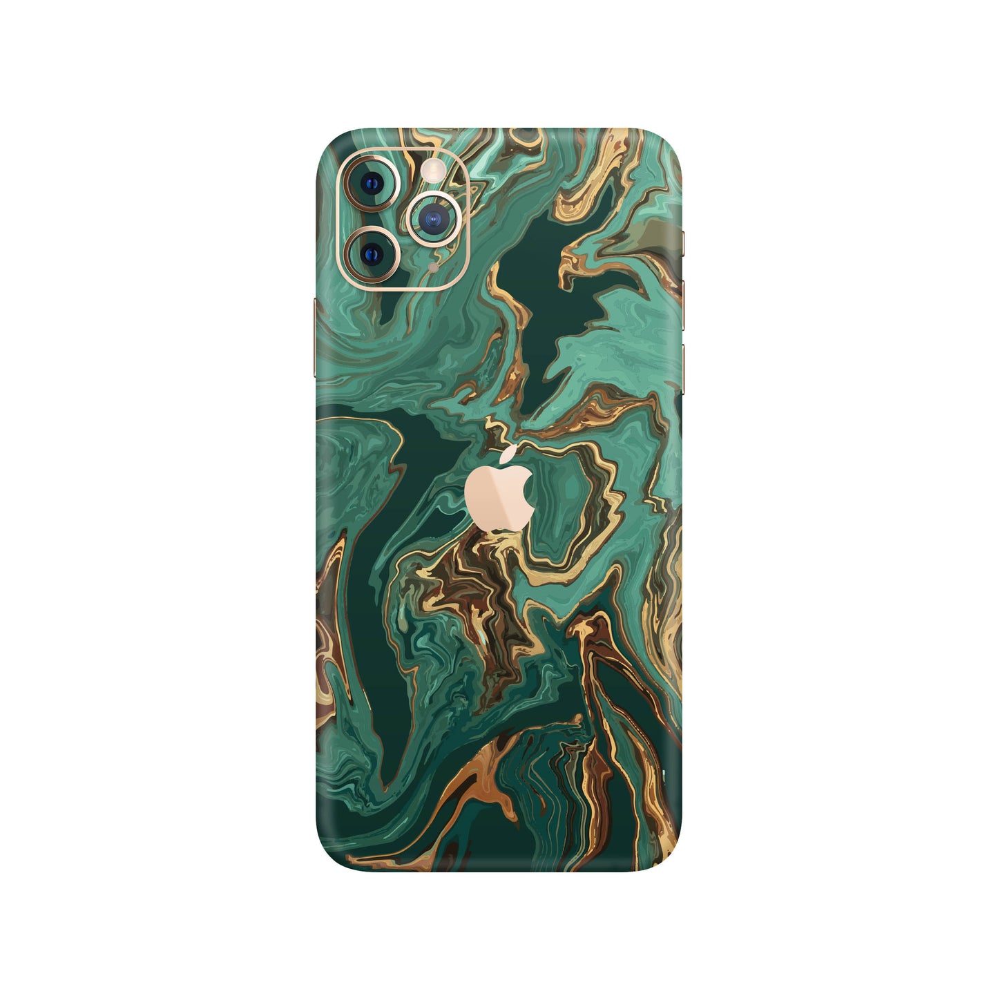 Folie de protectie iPhone 11 Pro, eSkins Signature, Skin Emerald Flow