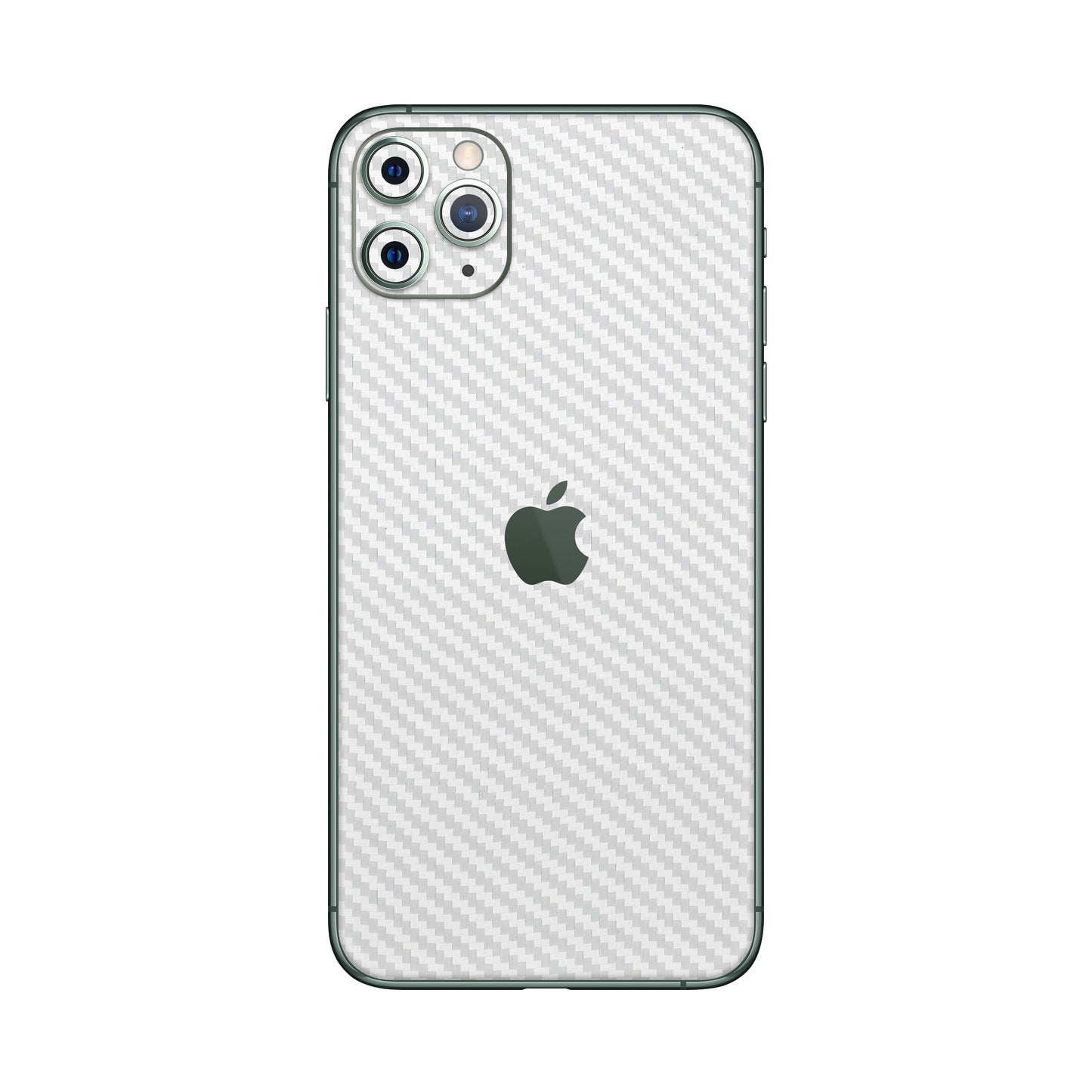 Folie de protectie iPhone 11 Pro Max, eSkins Elegans, Skin Carbon Alb
