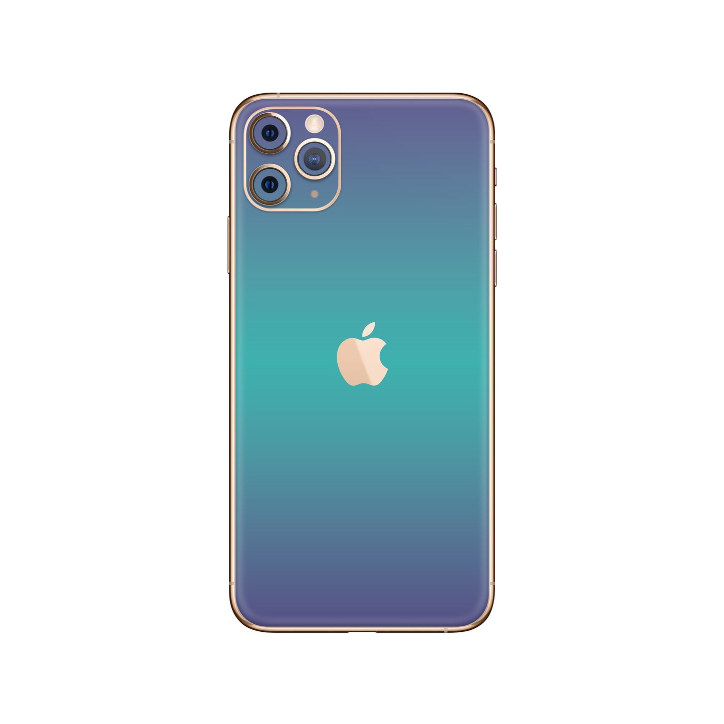 Folie de protectie iPhone 11 Pro, eSkins Unique, Skin Cameleon Turcoaz-Lavanda