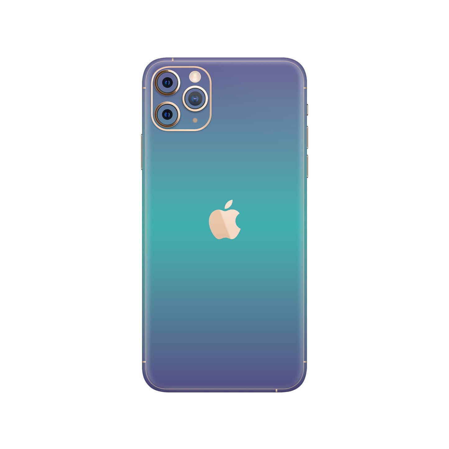 Folie de protectie iPhone 11 Pro, eSkins Unique, Skin Cameleon Turcoaz-Lavanda