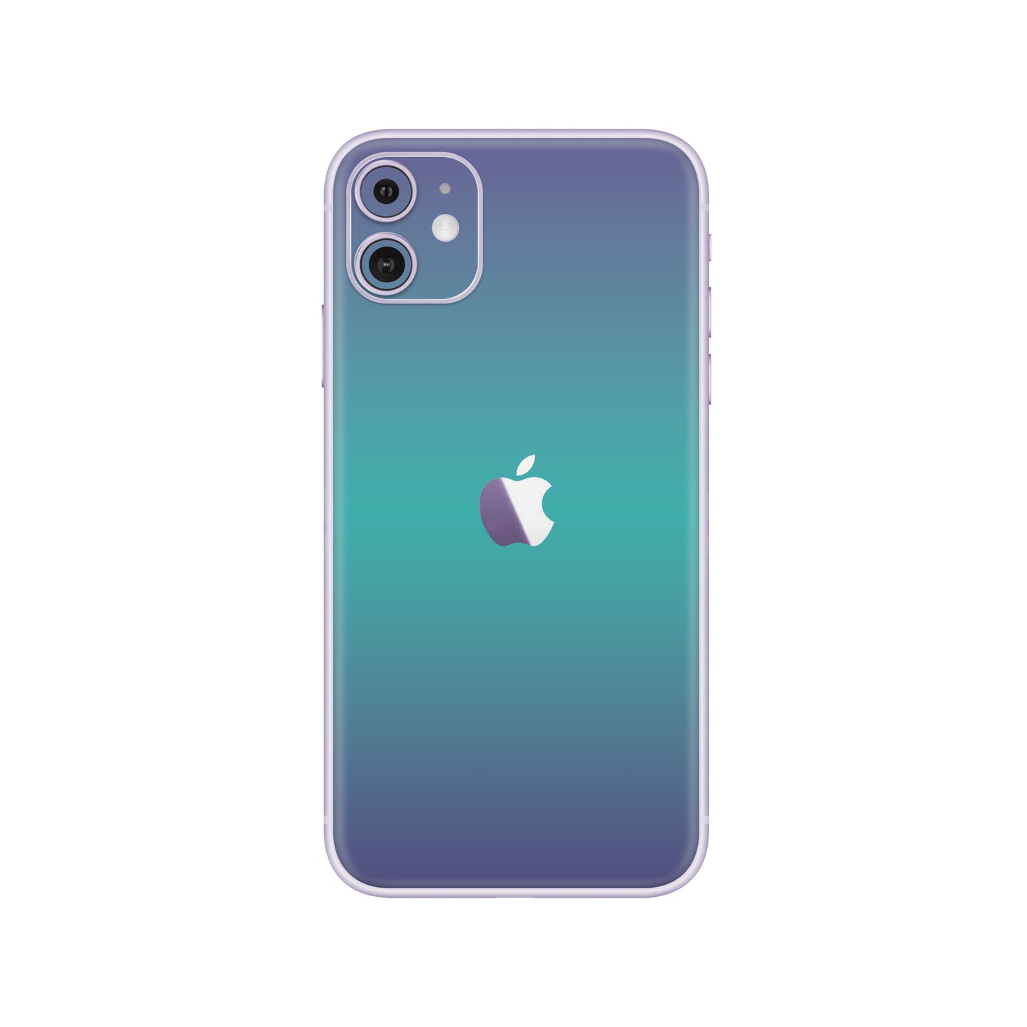 Folie de protectie iPhone 11, eSkins Unique, Skin Cameleon Turcoaz-Lavanda