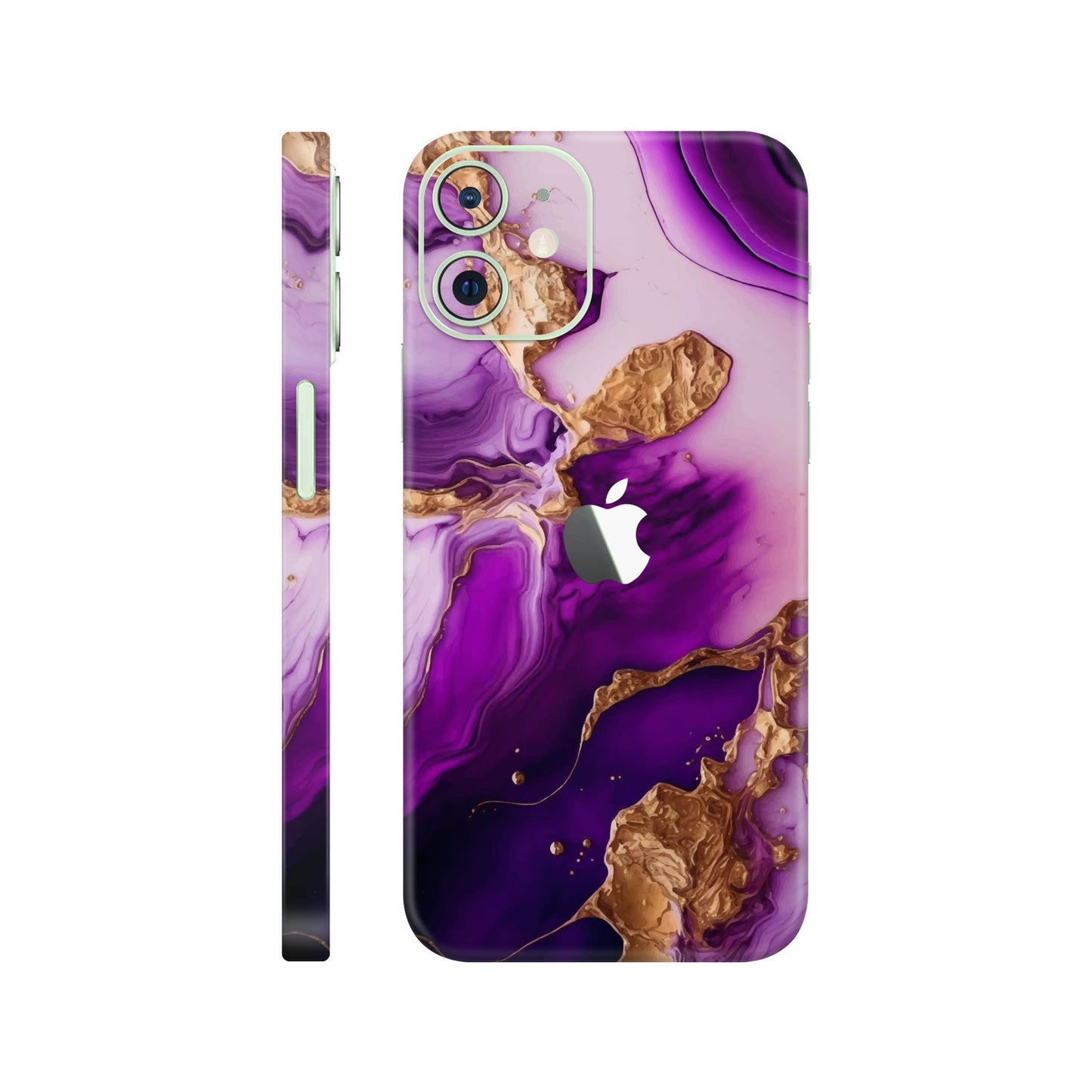 Folie de protectie iPhone 12, eSkins Signature, Skin Amethyst Dream