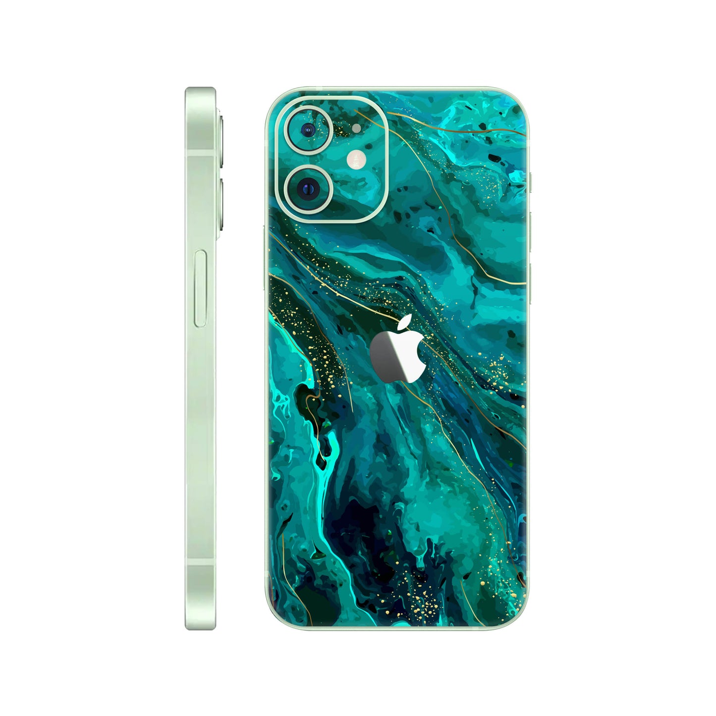 Folie de protectie iPhone 12, eSkins Signature, Skin Celestial Lagoon