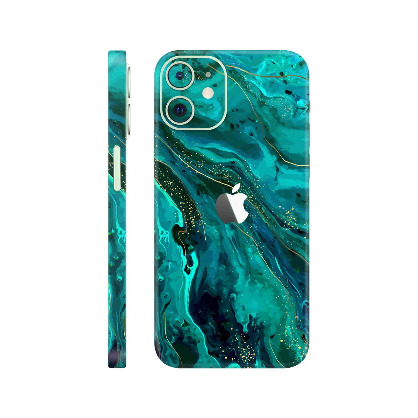 Folie de protectie iPhone 12, eSkins Signature, Skin Celestial Lagoon