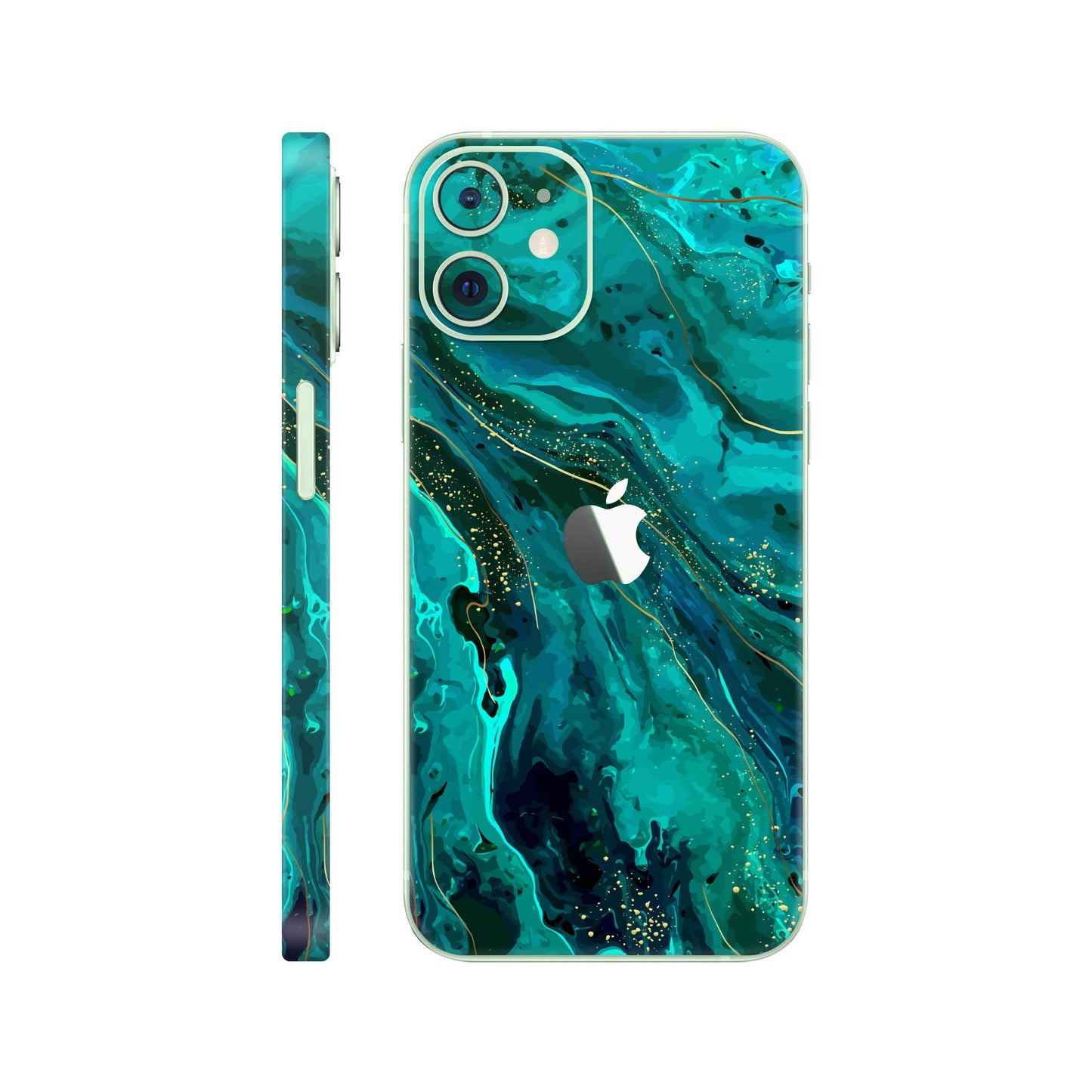 Folie de protectie iPhone 12, eSkins Signature, Skin Celestial Lagoon