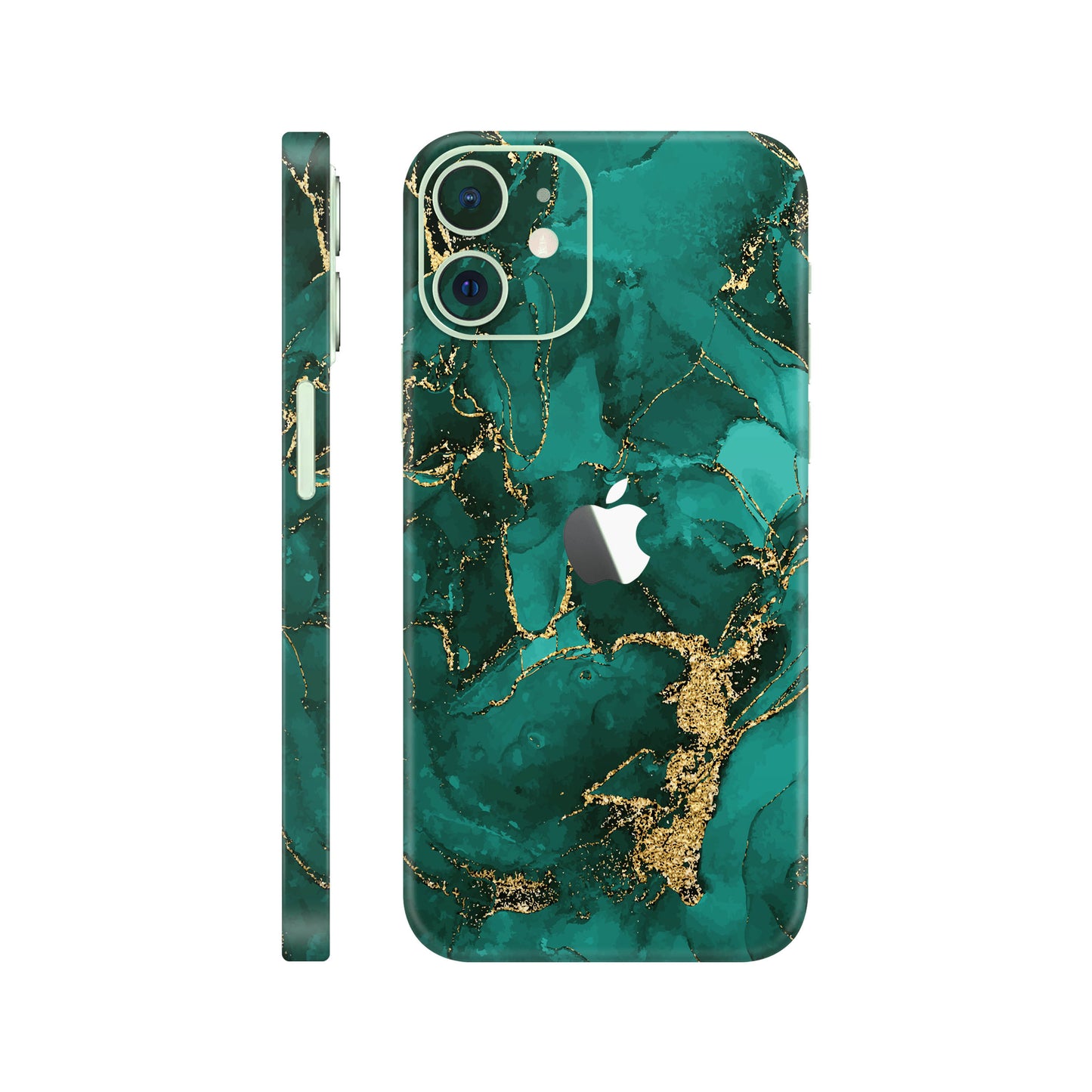 Folie de protectie iPhone 12, eSkins Signature, Ethereal Green