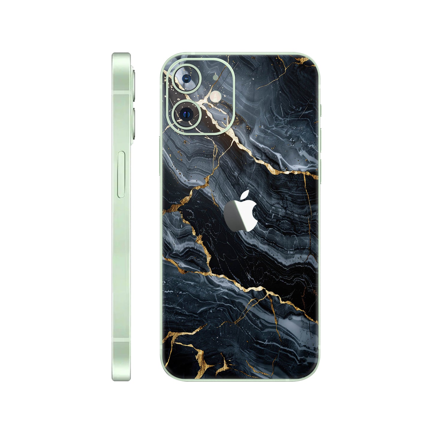 Folie de protectie iPhone 12, eSkins Signature, Skin Gilded Abyss