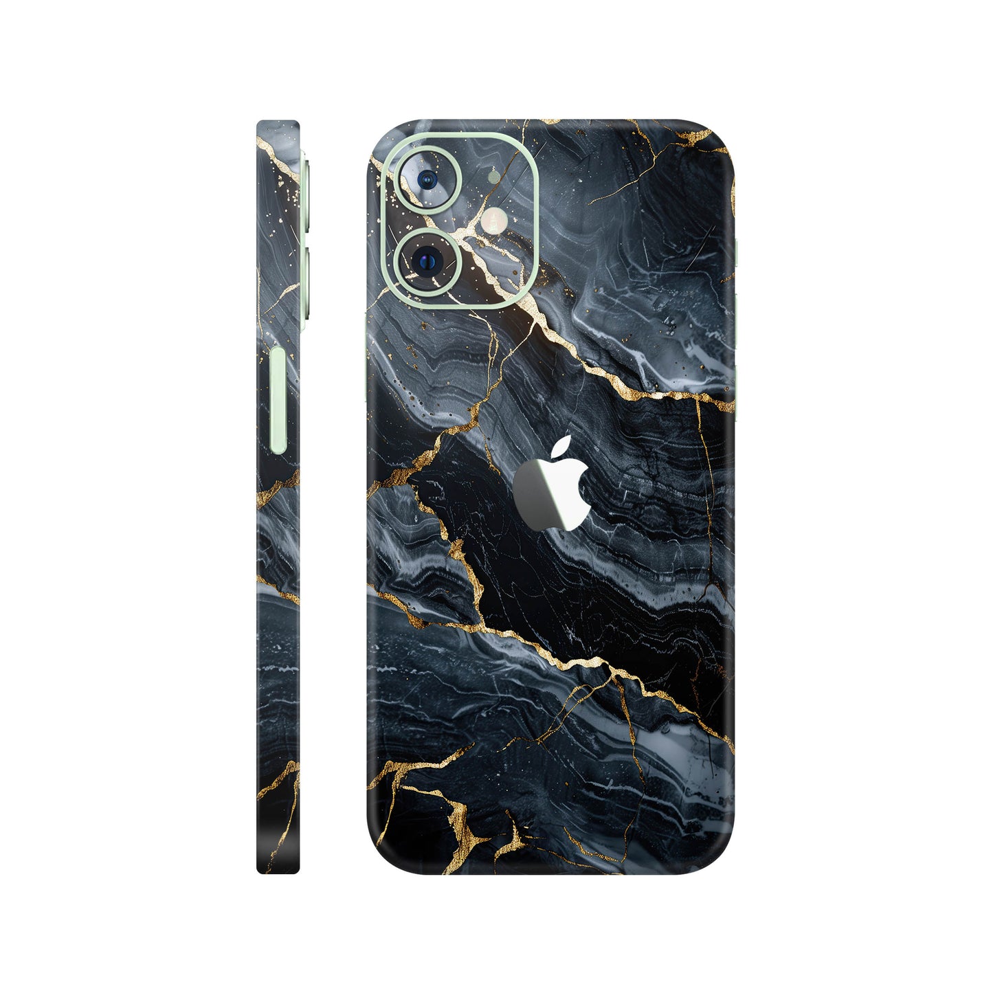 Folie de protectie iPhone 12, eSkins Signature, Skin Gilded Abyss