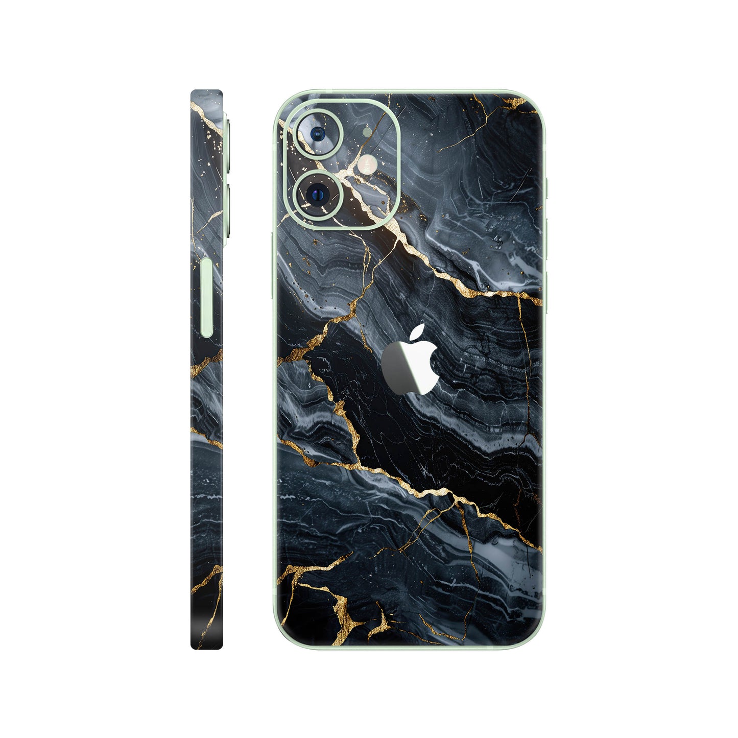 Folie de protectie iPhone 12, eSkins Signature, Skin Gilded Abyss