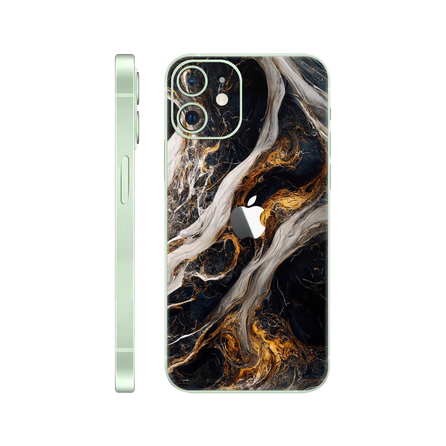 Folie de protectie iPhone 12, eSkins Signature, Skin Luxe Nebula