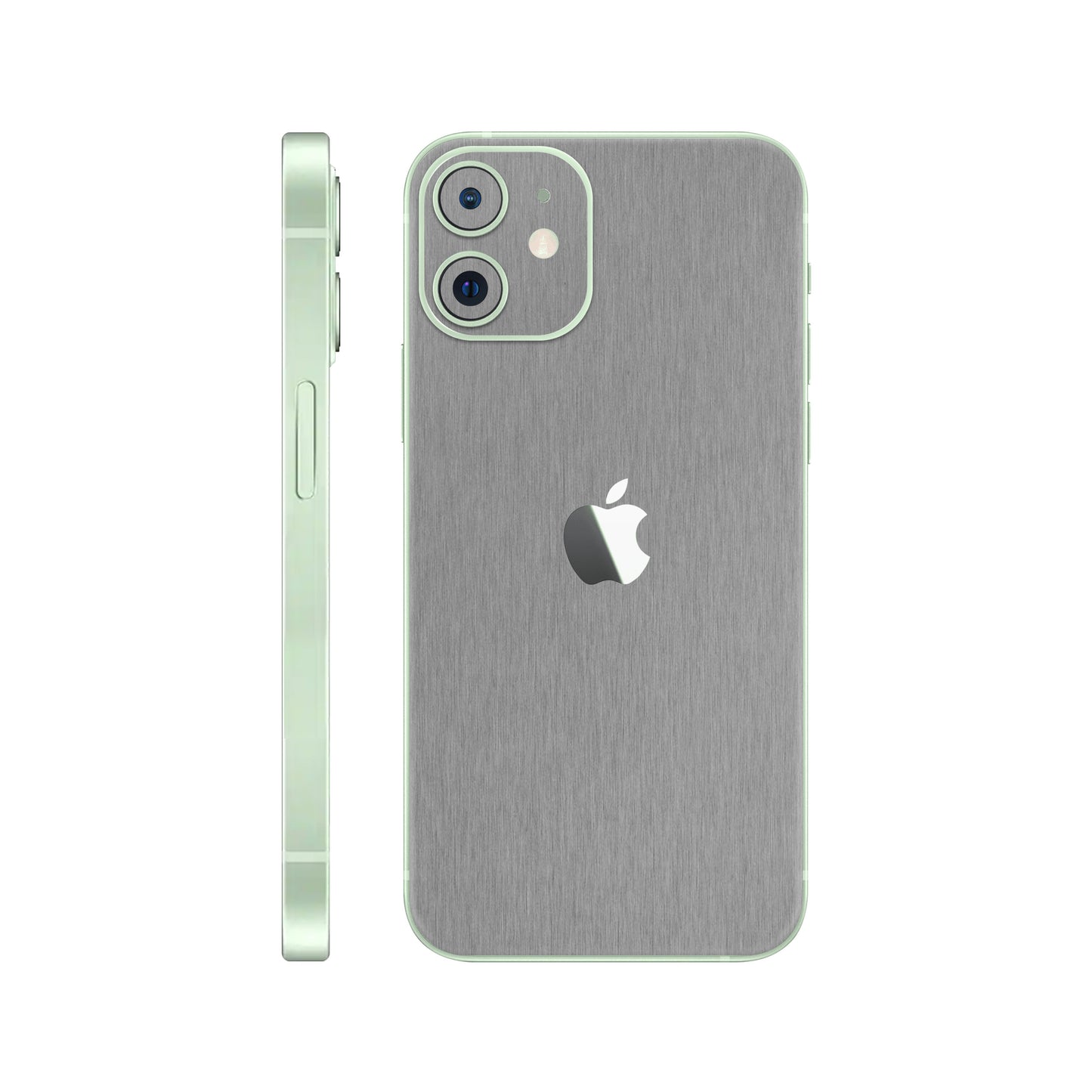 Folie de protectie iPhone 12, eSkins Elegans, Skin Metalic Grafit