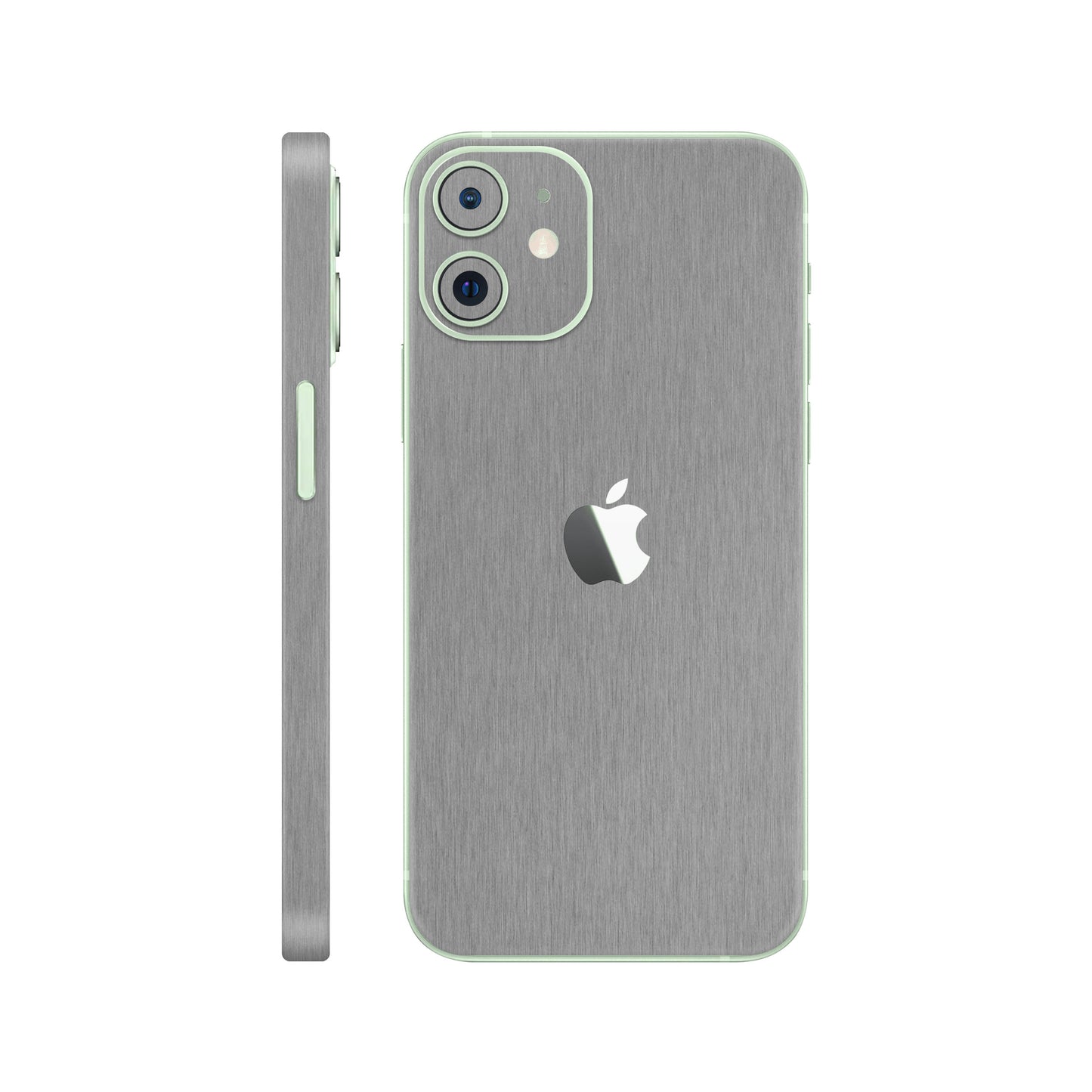 Folie de protectie iPhone 12, eSkins Elegans, Skin Metalic Grafit