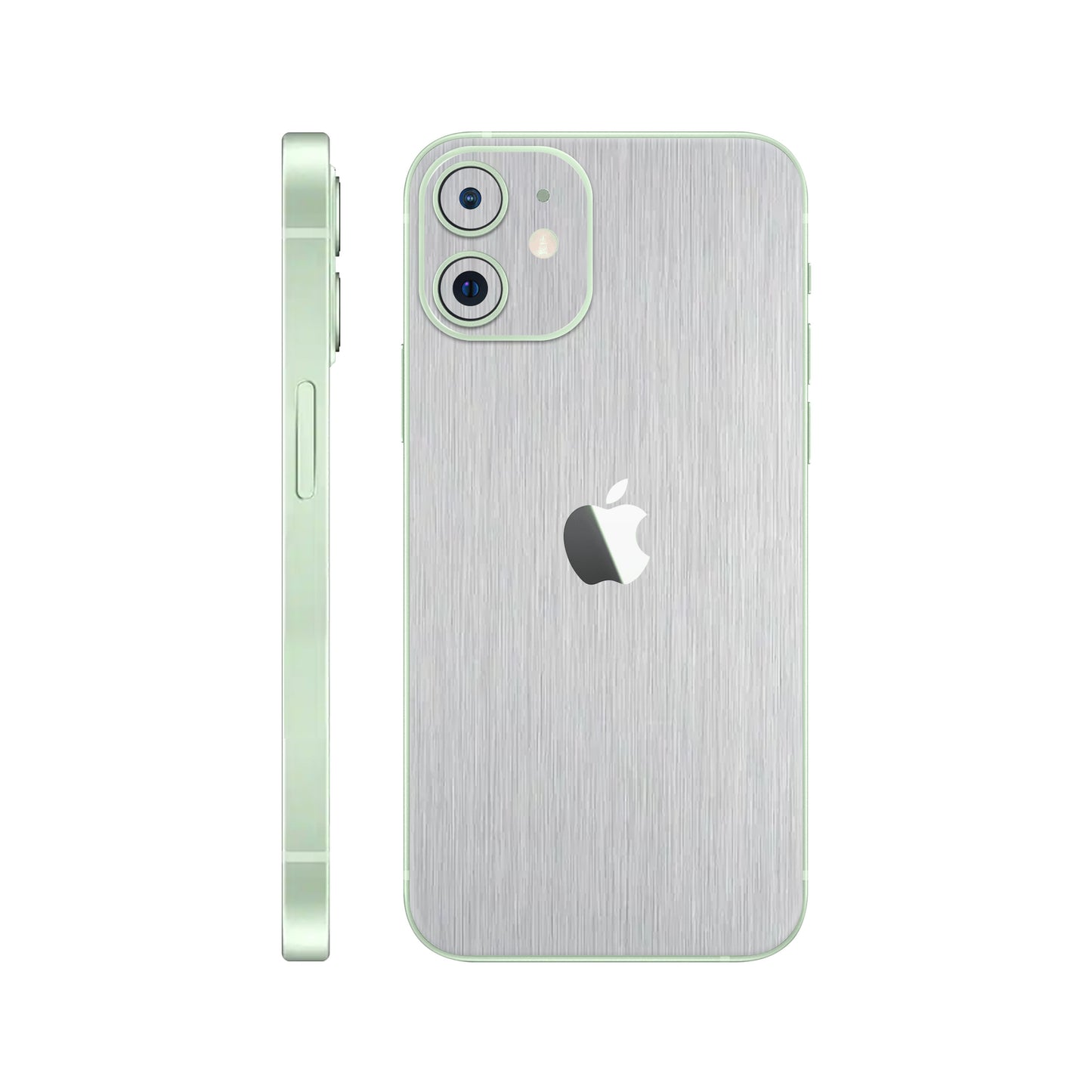 Folie de protectie iPhone 12, eSkins Elegans, Skin Metalic Gri