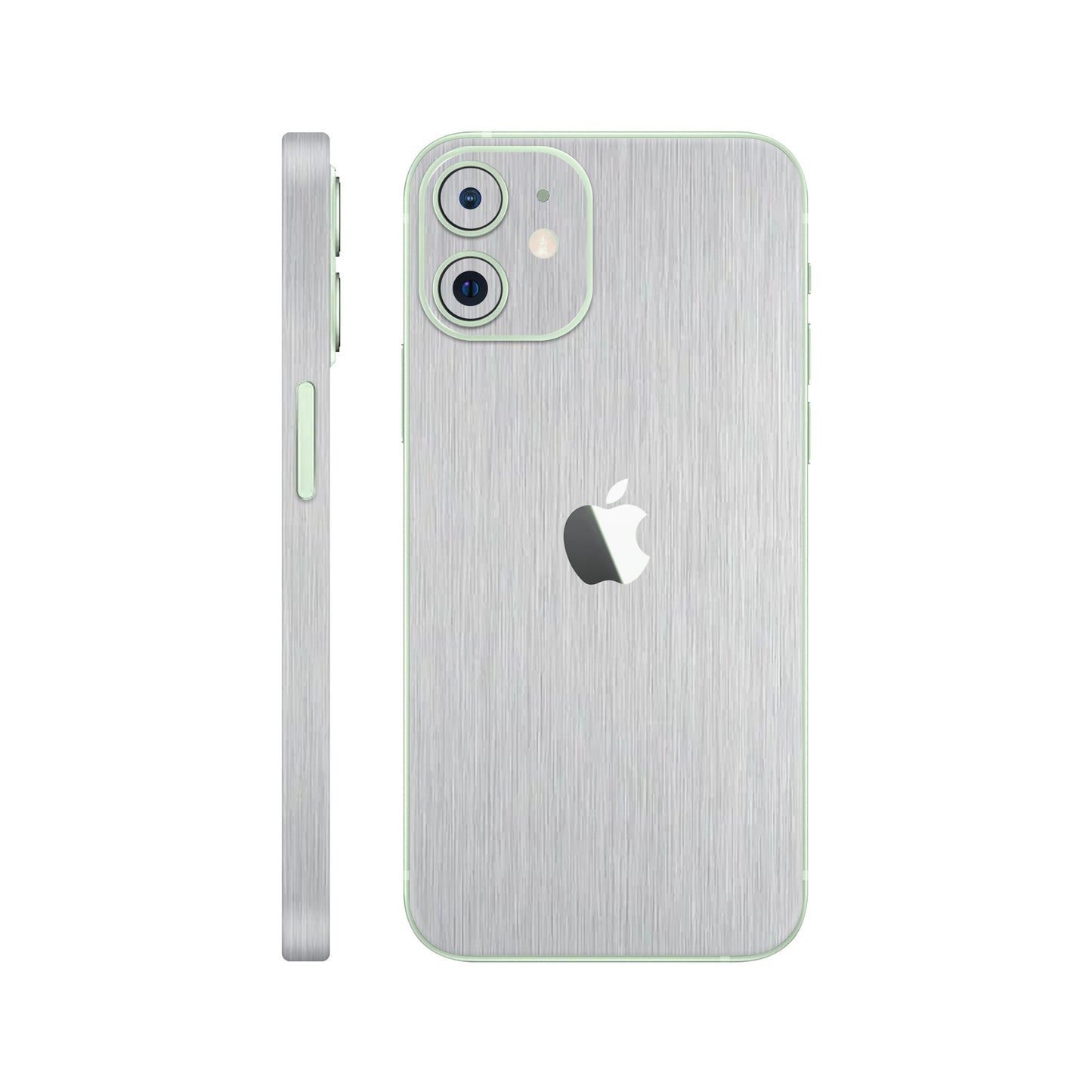 Folie de protectie iPhone 12, eSkins Elegans, Skin Metalic Gri