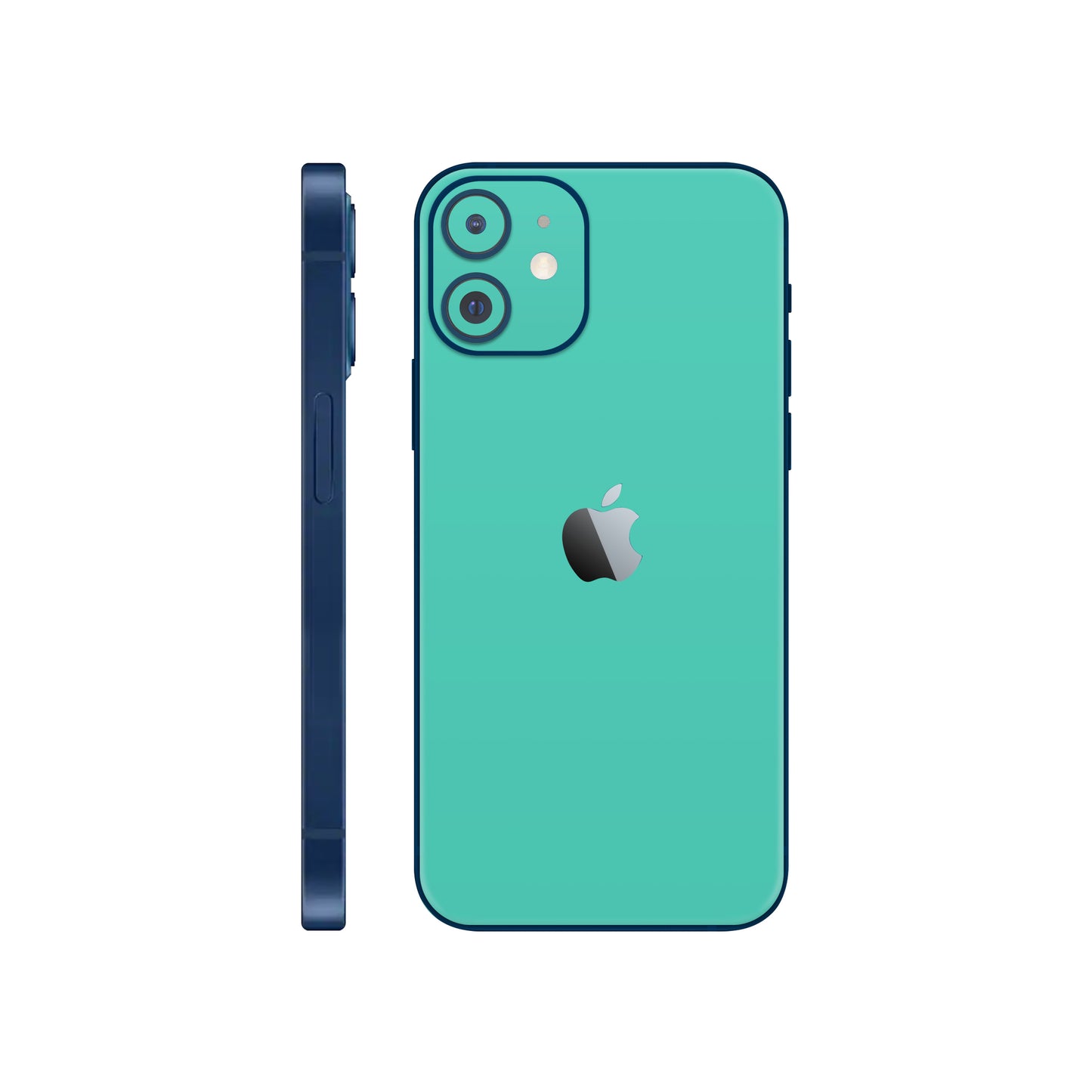 Folie de protectie iPhone 12 Mini, eSkins Unique, Skin Mat Verde Menta