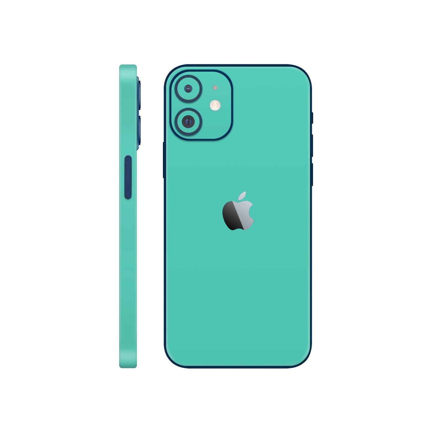 Folie de protectie iPhone 12 Mini, eSkins Unique, Skin Mat Verde Menta