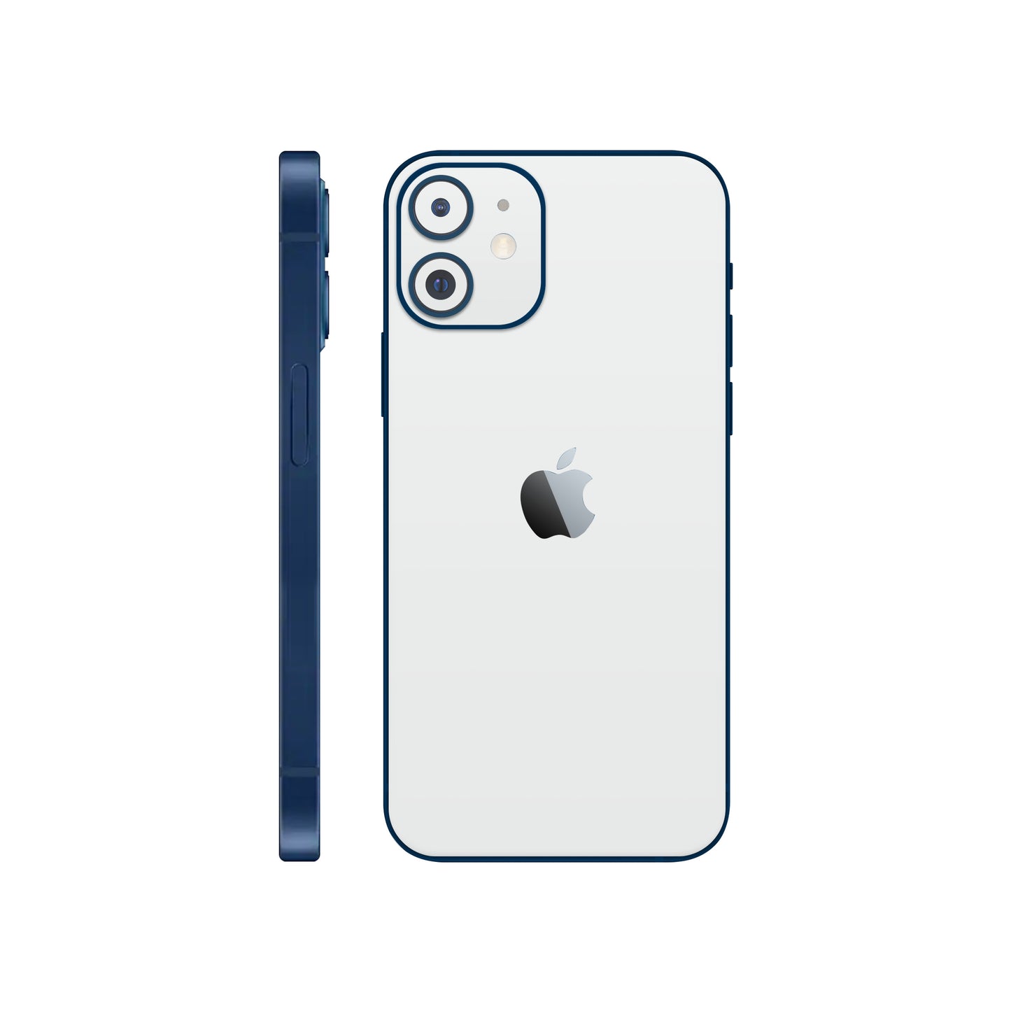 Folie de protectie iPhone 12 Mini, eSkins Unique, Skin Mat Alb