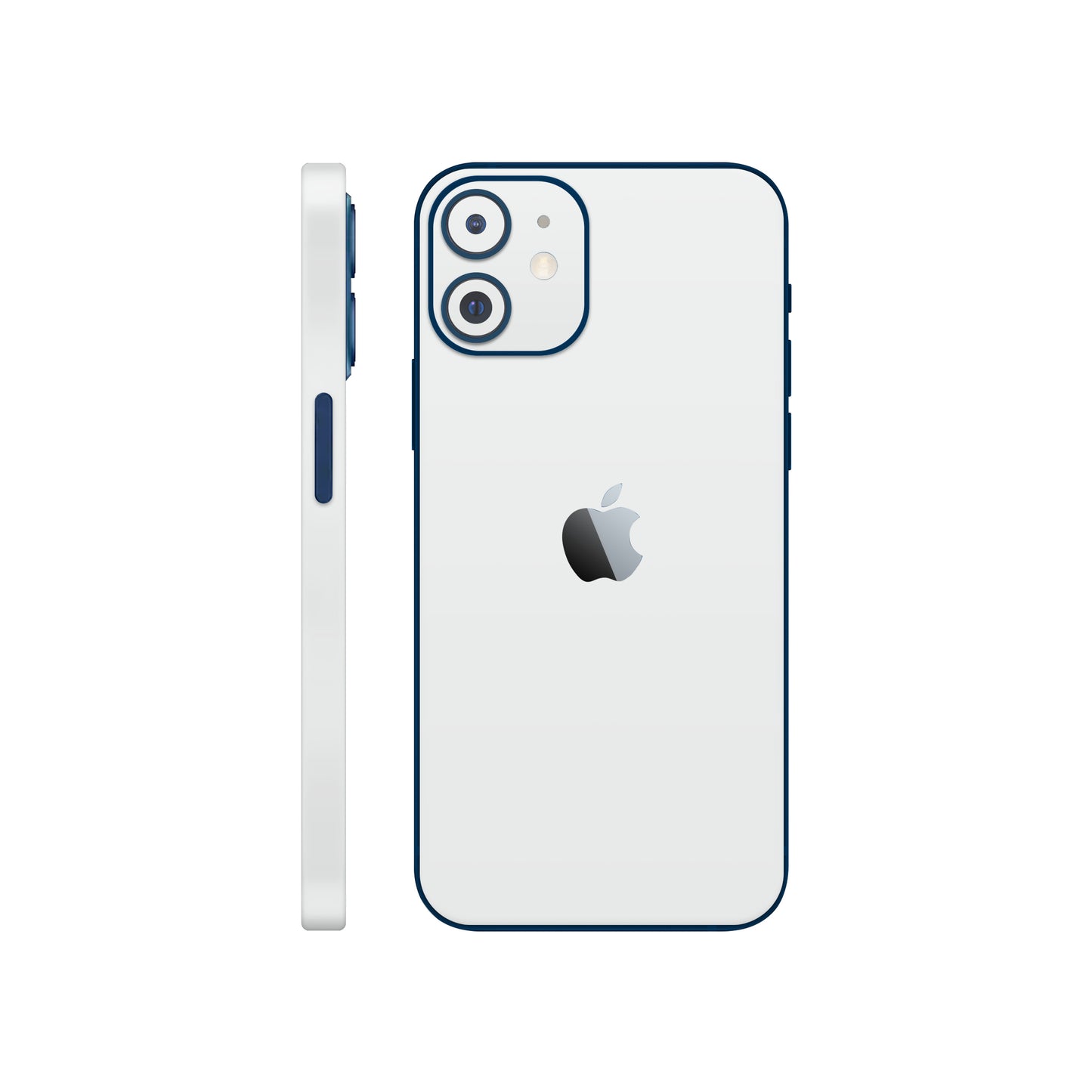 Folie de protectie iPhone 12 Mini, eSkins Unique, Skin Mat Alb