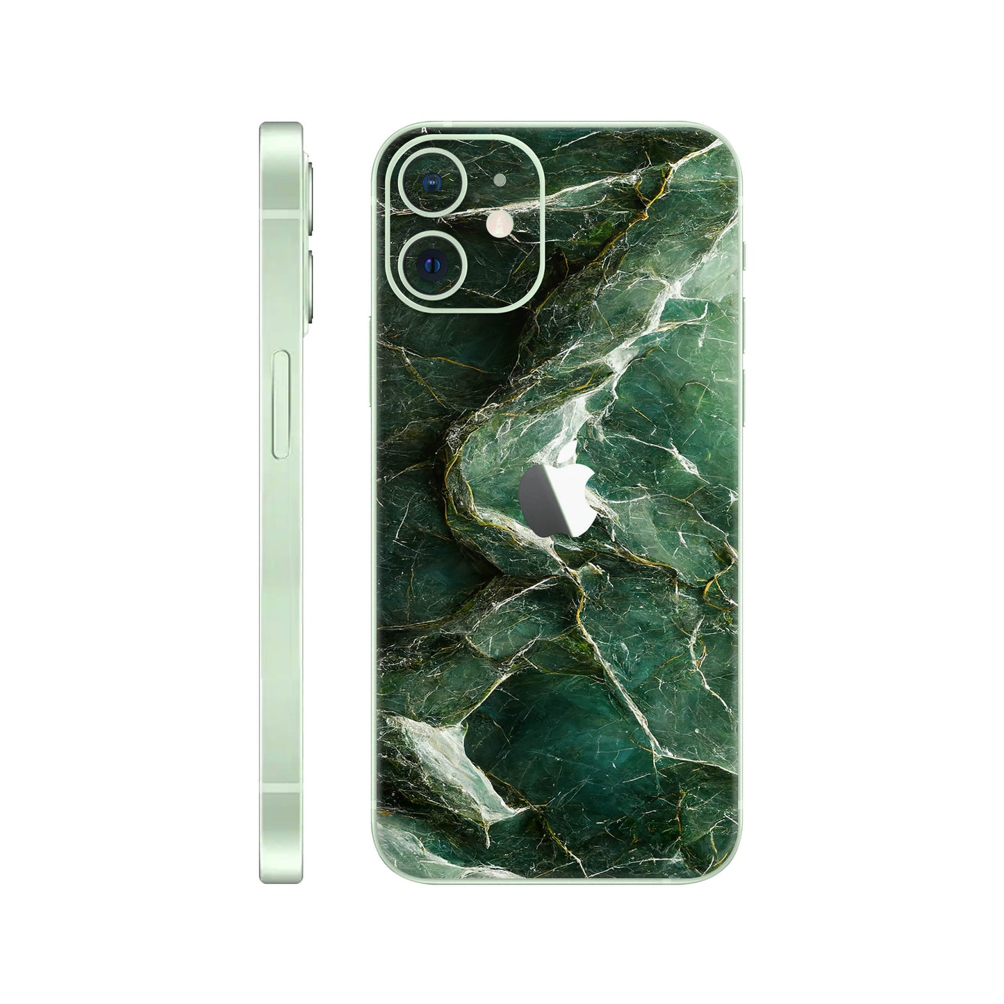 Folie de protectie iPhone 12, eSkins Signature, Mystic Emerald