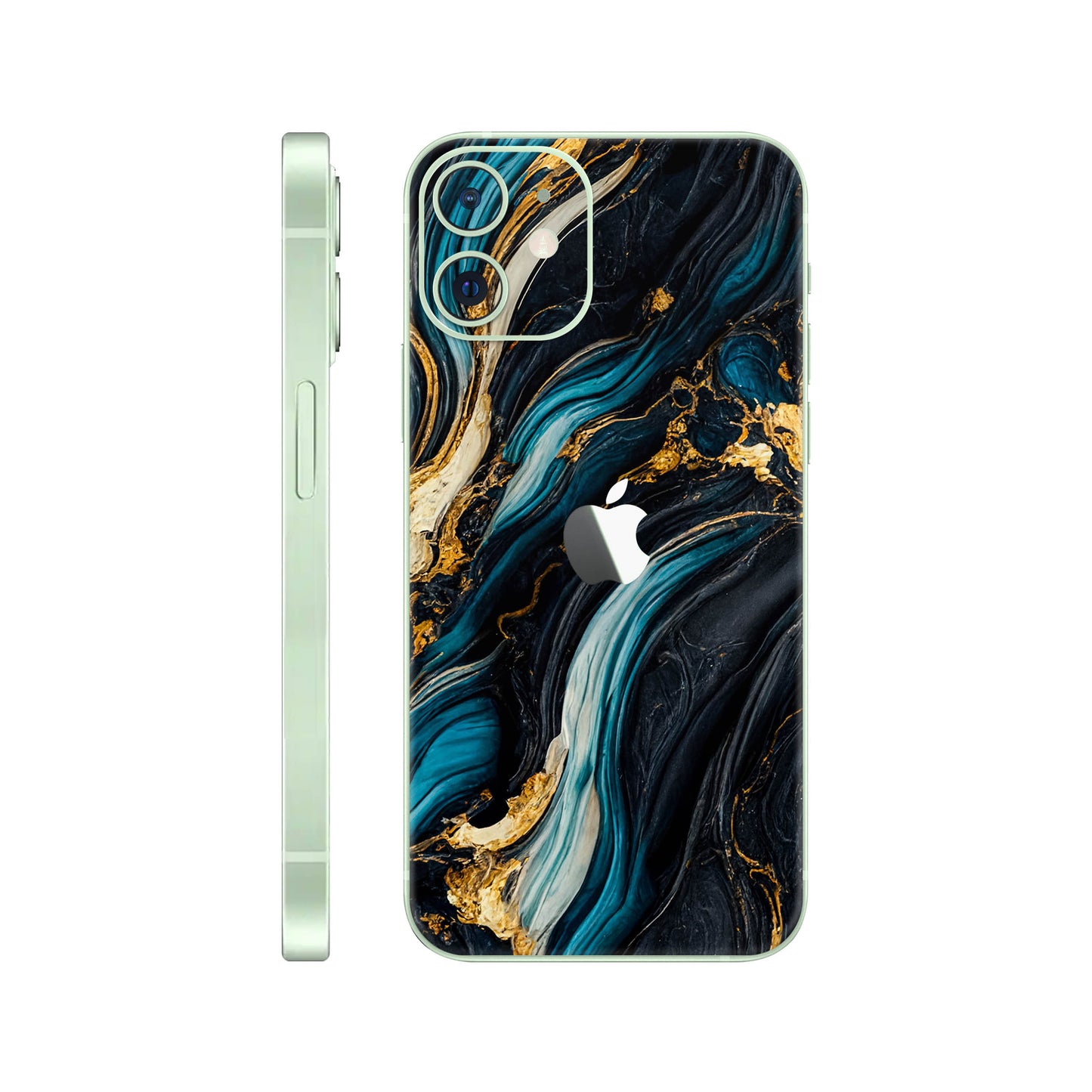 Folie de protectie iPhone 12, eSkins Signature, Mystic Ocean