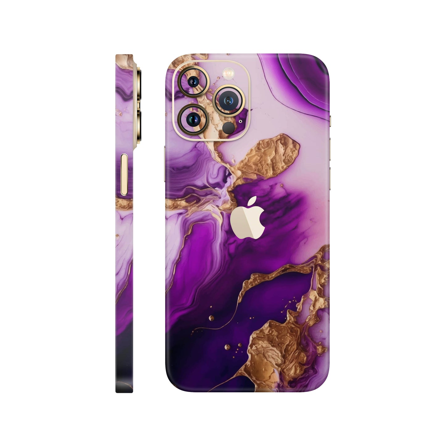 Folie de protectie iPhone 12 Pro, eSkins Signature, Skin Amethyst Dream