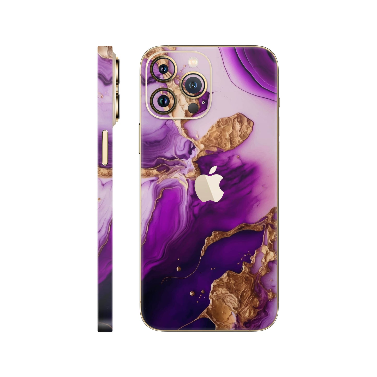 Folie de protectie iPhone 12 Pro, eSkins Signature, Skin Amethyst Dream