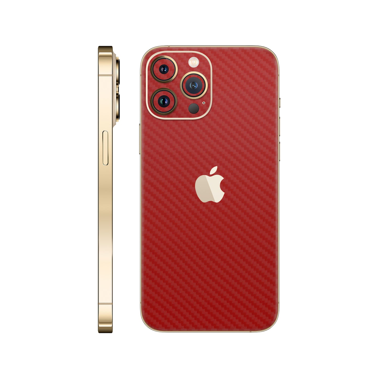 Skin iPhone 12 Pro, Carbon 3D Red